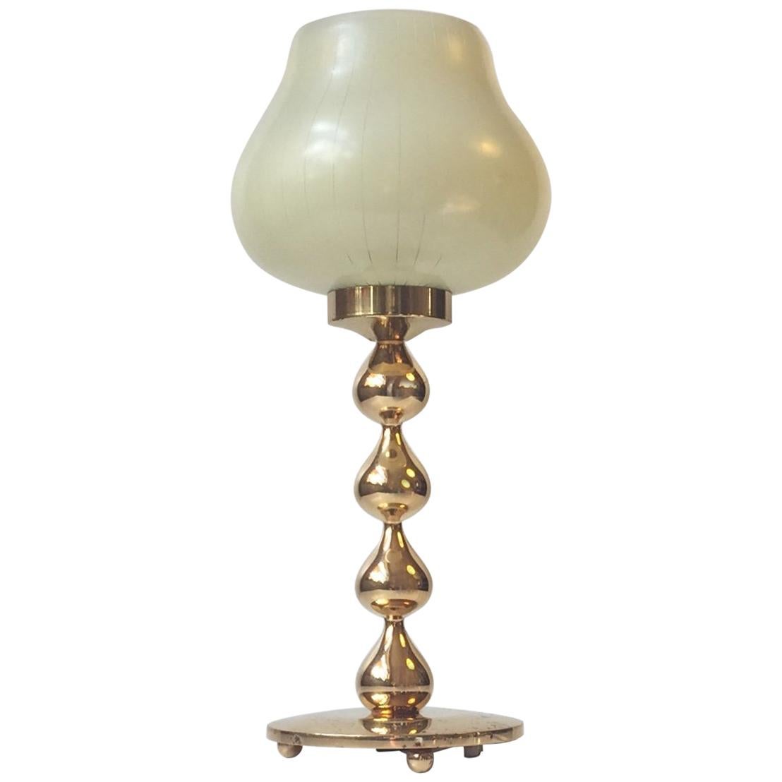 Midcentury 24-Carat Gold-Plated Table Lamp by Hugo Asmussen, 1960s