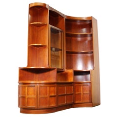 Midcentury 3-Piece Teak Wall Unit by Nathan Furniture