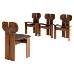 Midcentury 4 "Africa" chairs by Afra & Tobia Scarpa for Maxalto, Italy 1975