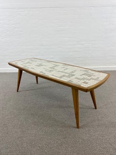 Midcentury 50s Mosaic and Wood Coffee table by Berthold Müller-Oerlinghausen