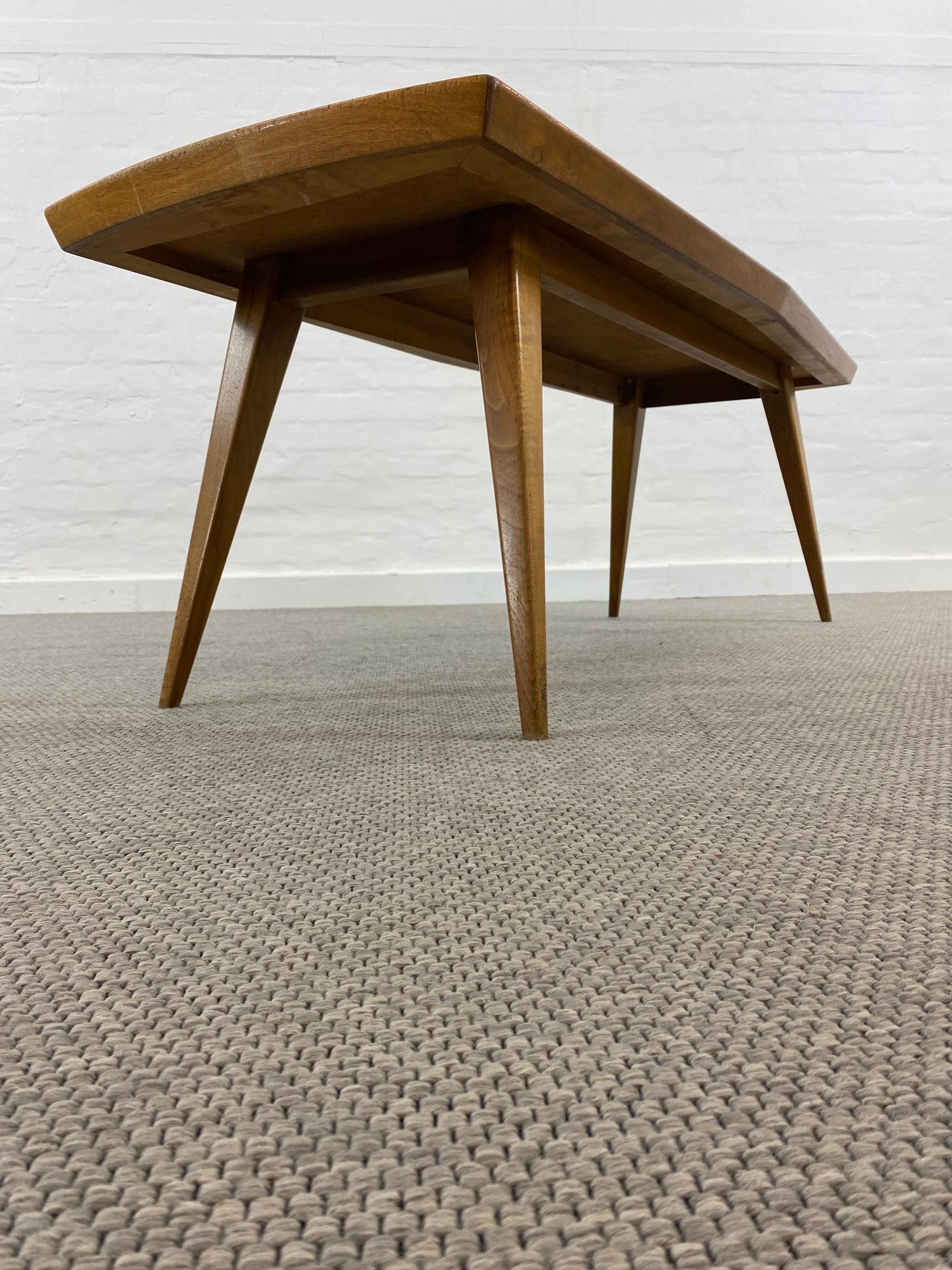 Mid-20th Century Midcentury 50s Mosaic and Wood Coffee table by Berthold Müller-Oerlinghausen For Sale