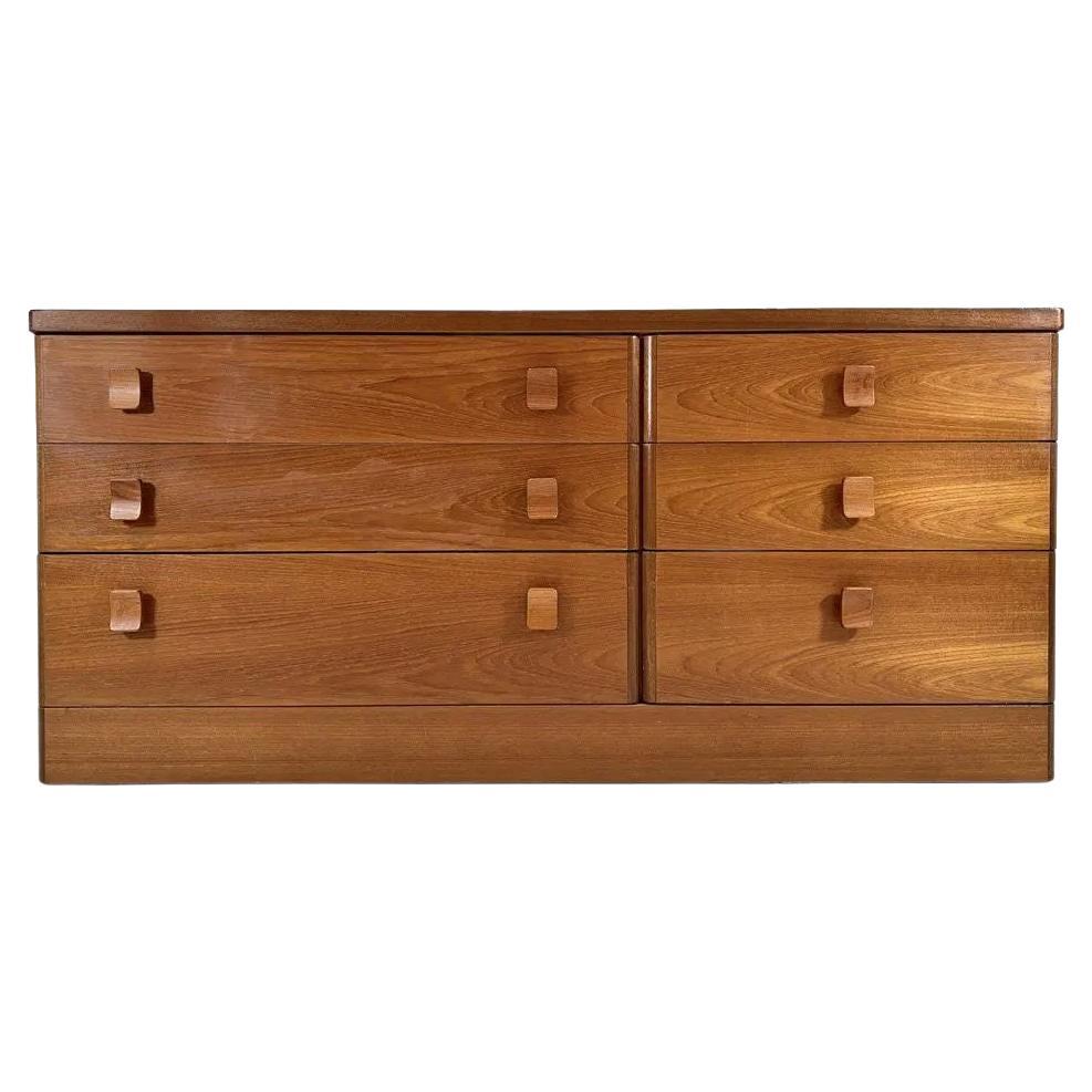Midcentury 6 Drawer Teak Chest of Drawers by John and Silvia Reid For Stag