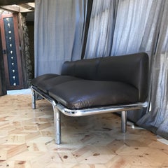 Midcentury 1970s Three-Seat Sofa in Tubular Chrome, Brian Kane for Metropolitan