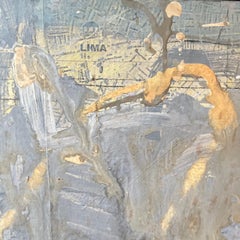 Pintura Abastract de mediados de siglo