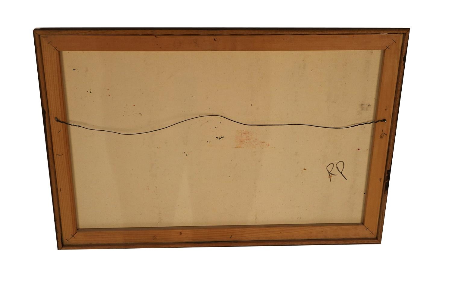 Peinture abstraite du milieu du siècle sur le pont d'un paysage urbain 4