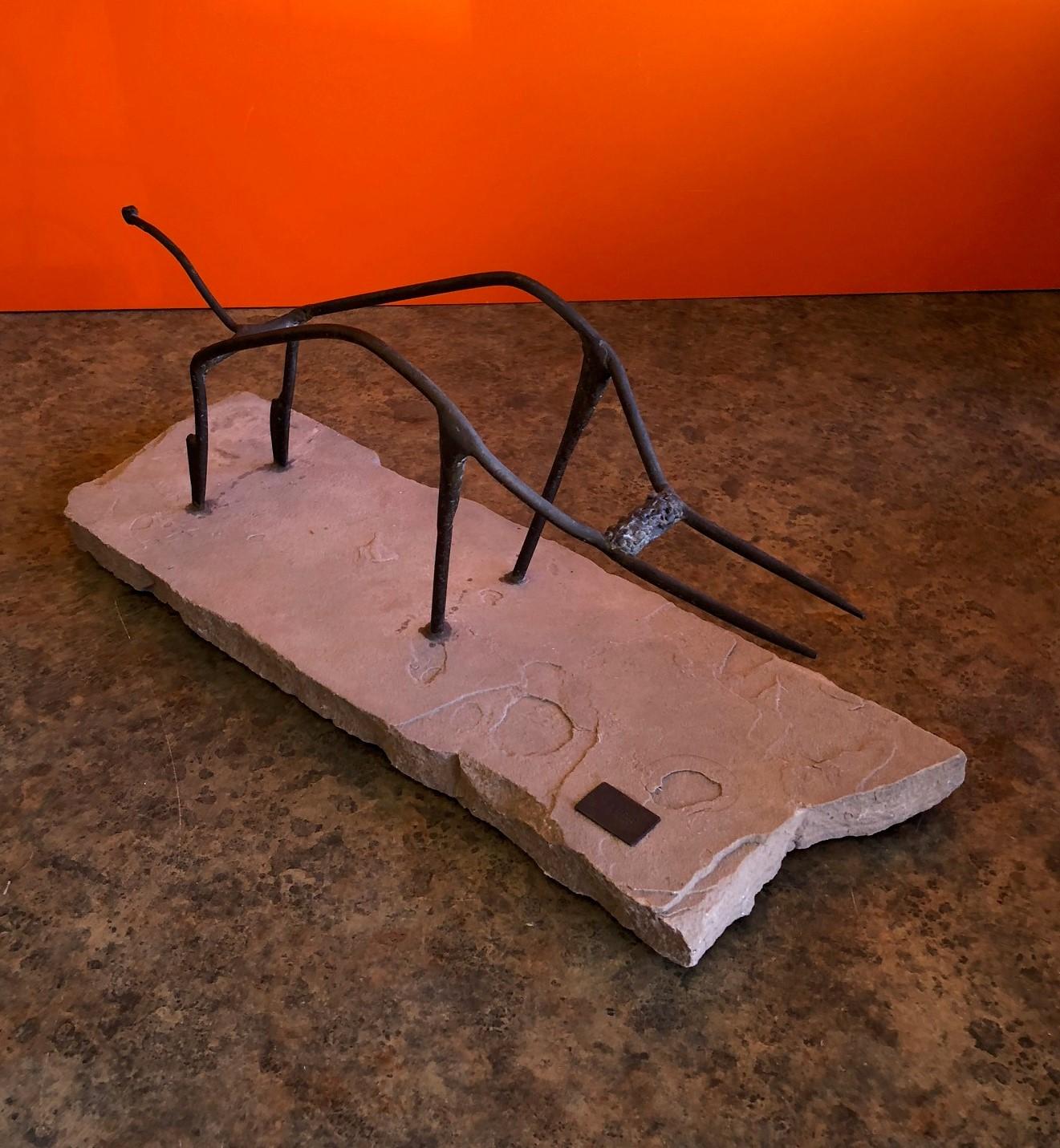 20th Century Midcentury Abstract Metal Sculpture by Calif Artist Ken Vares 