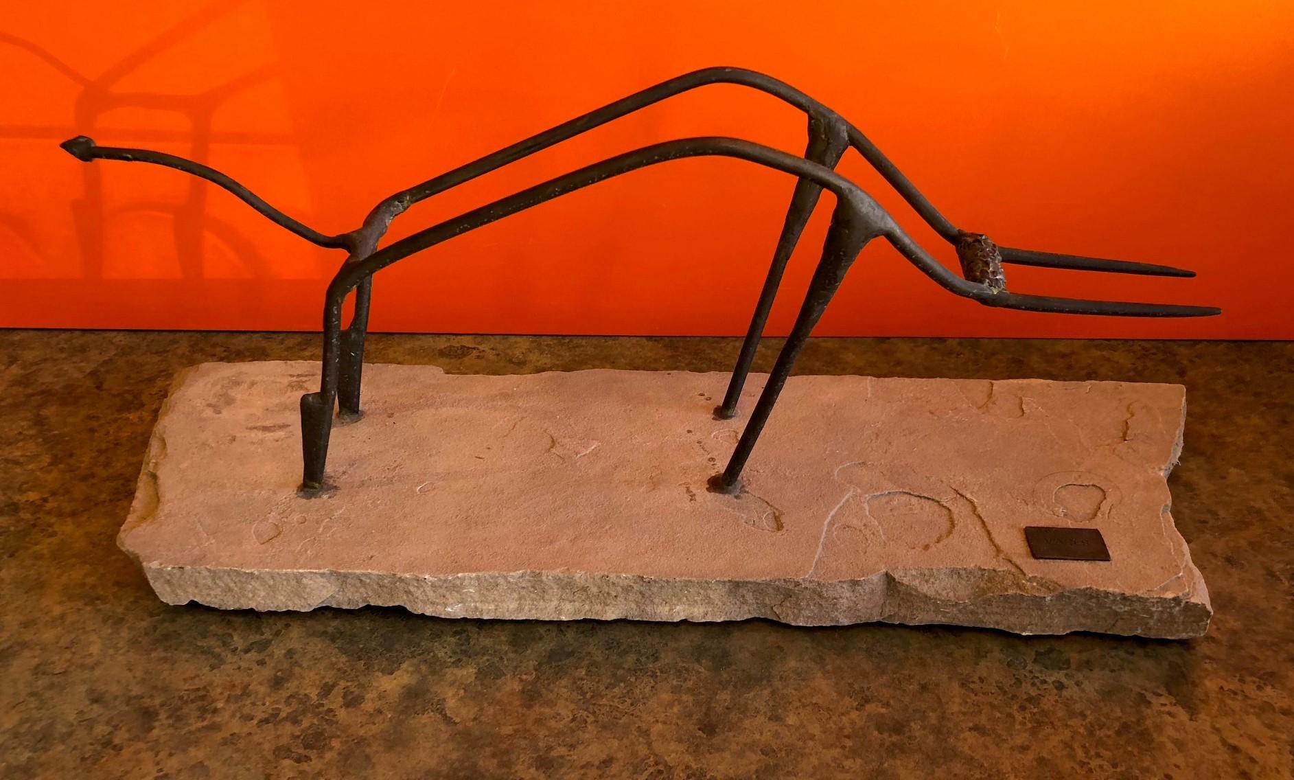 Midcentury Abstract Metal Sculpture by Calif Artist Ken Vares 