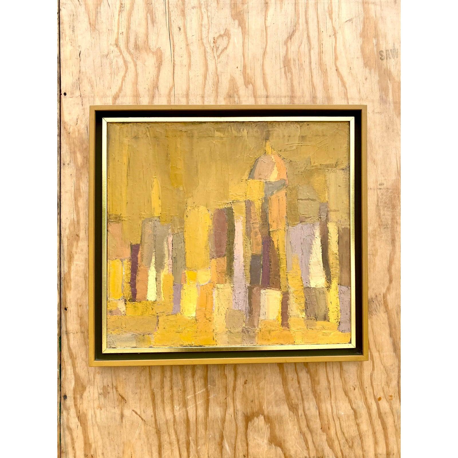 Midcentury Abstract Original Oil Painting 3