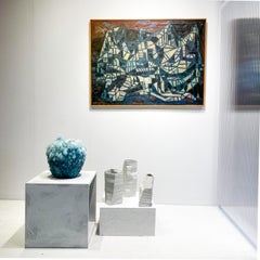 Midcentury Abstract Vreugdenhil Oil on Canvas, Dutch 1950s, Signed & Dated