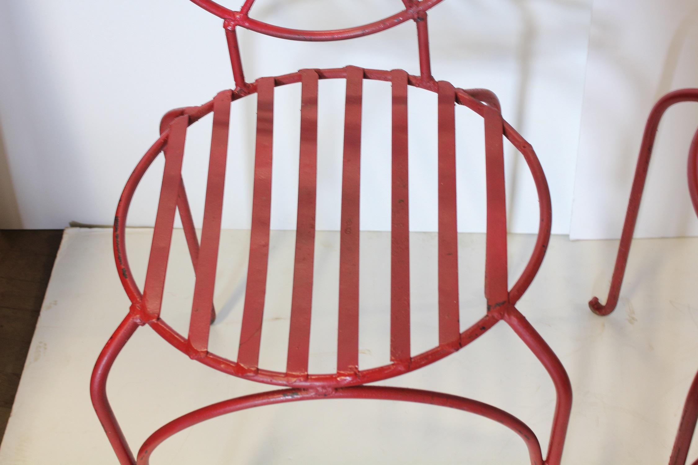 Mexican Midcentury Accent Wrought Iron Chairs