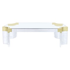 Midcentury Acrylic "Inner-Waterfall" Coffee Table by Charles Hollis Jones