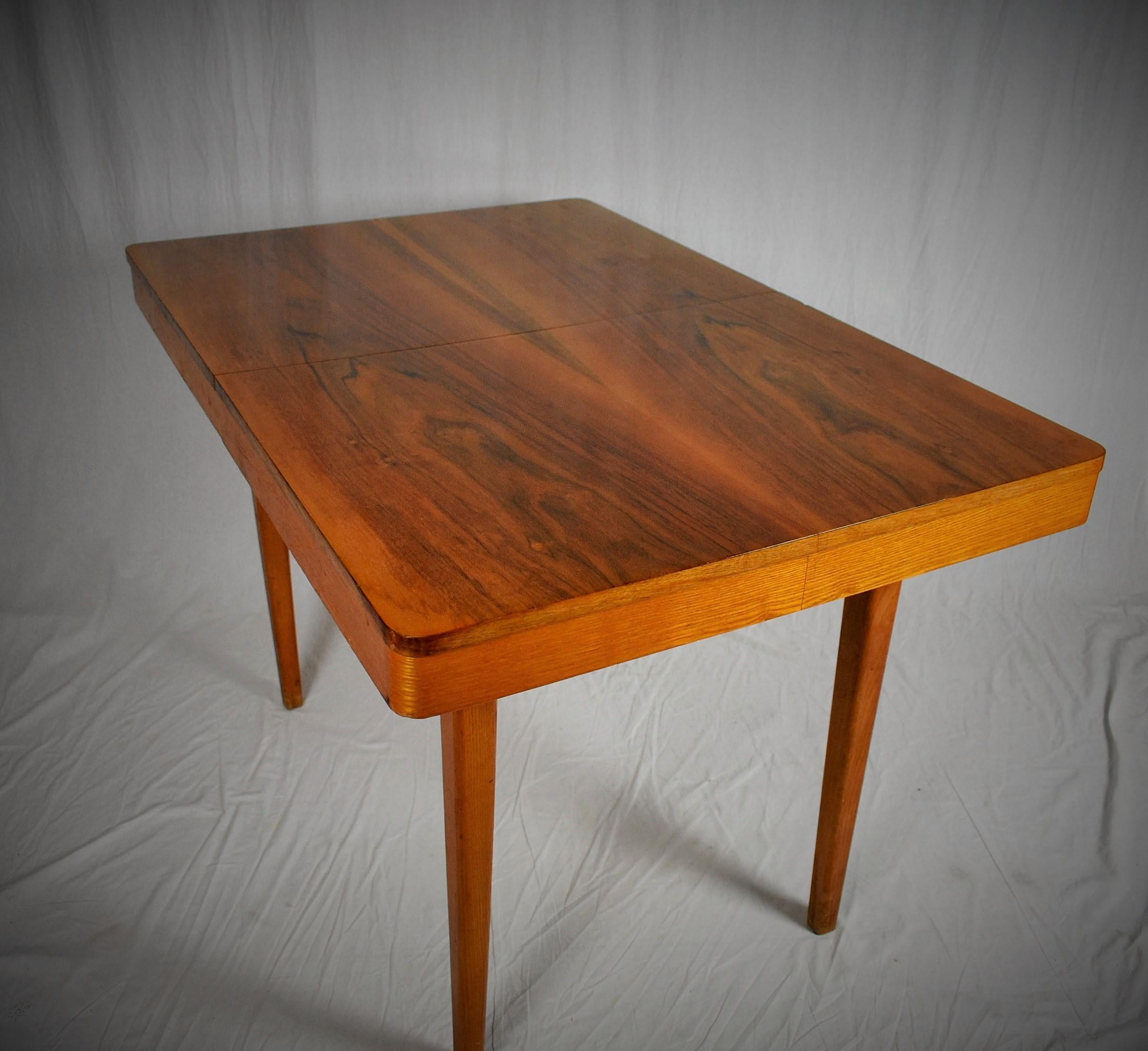 Art Deco Midcentury Adjustable Dining Table by Jindrich Halabala for UP Závody Brno For Sale