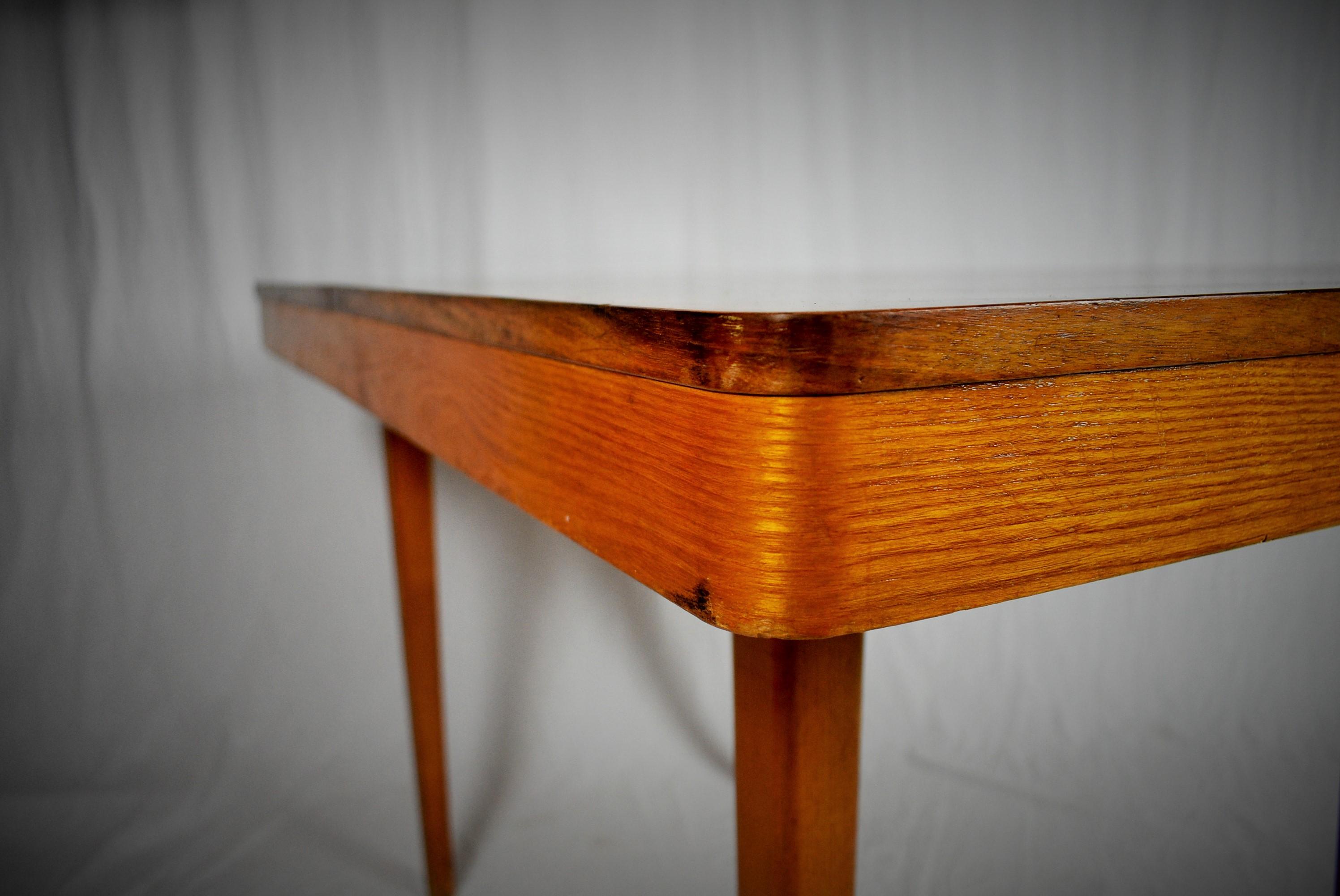 Wood Midcentury Adjustable Dining Table by Jindrich Halabala for UP Závody Brno For Sale