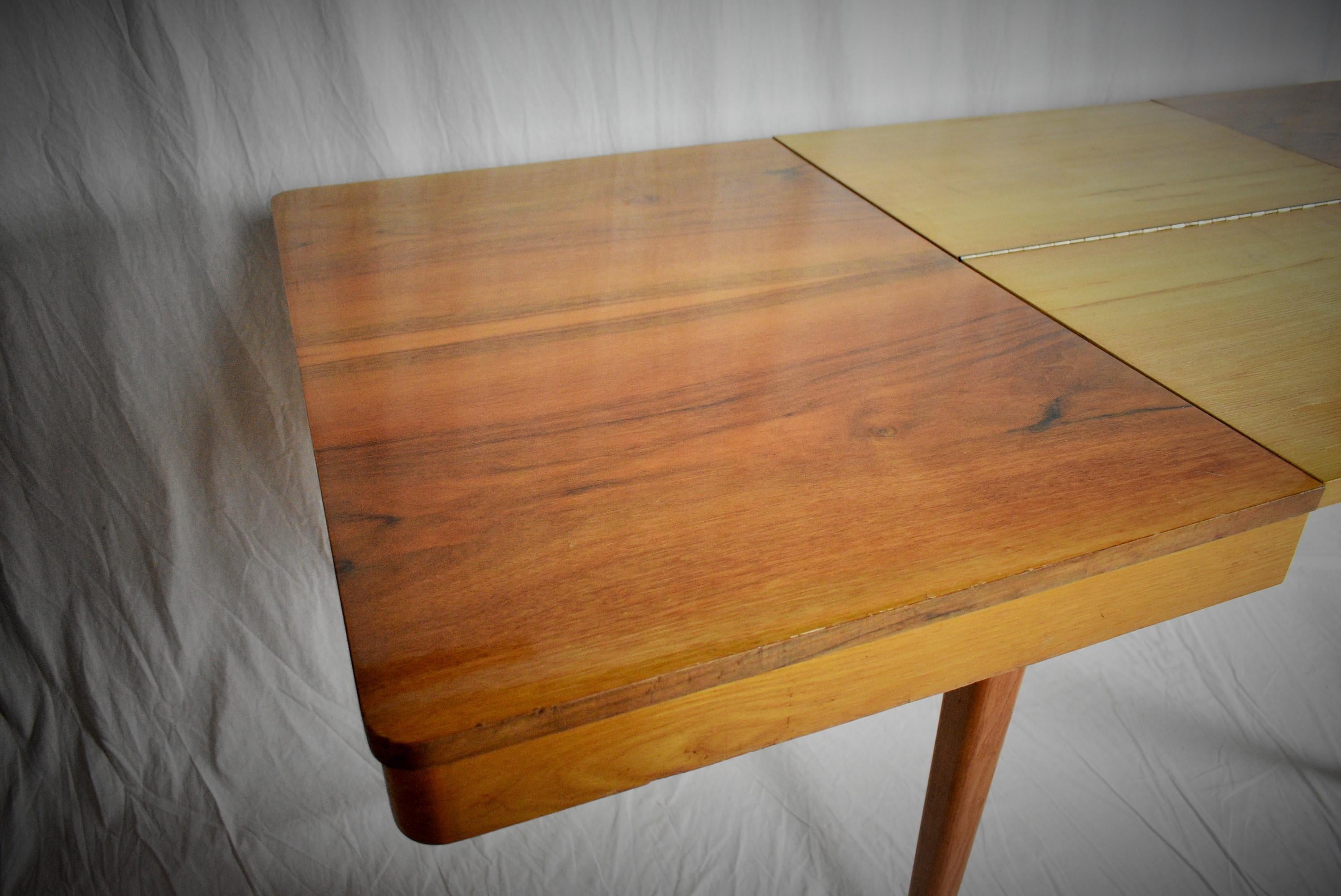 Midcentury Adjustable Dining Table by Jindrich Halabala for UP Závody Brno For Sale 2