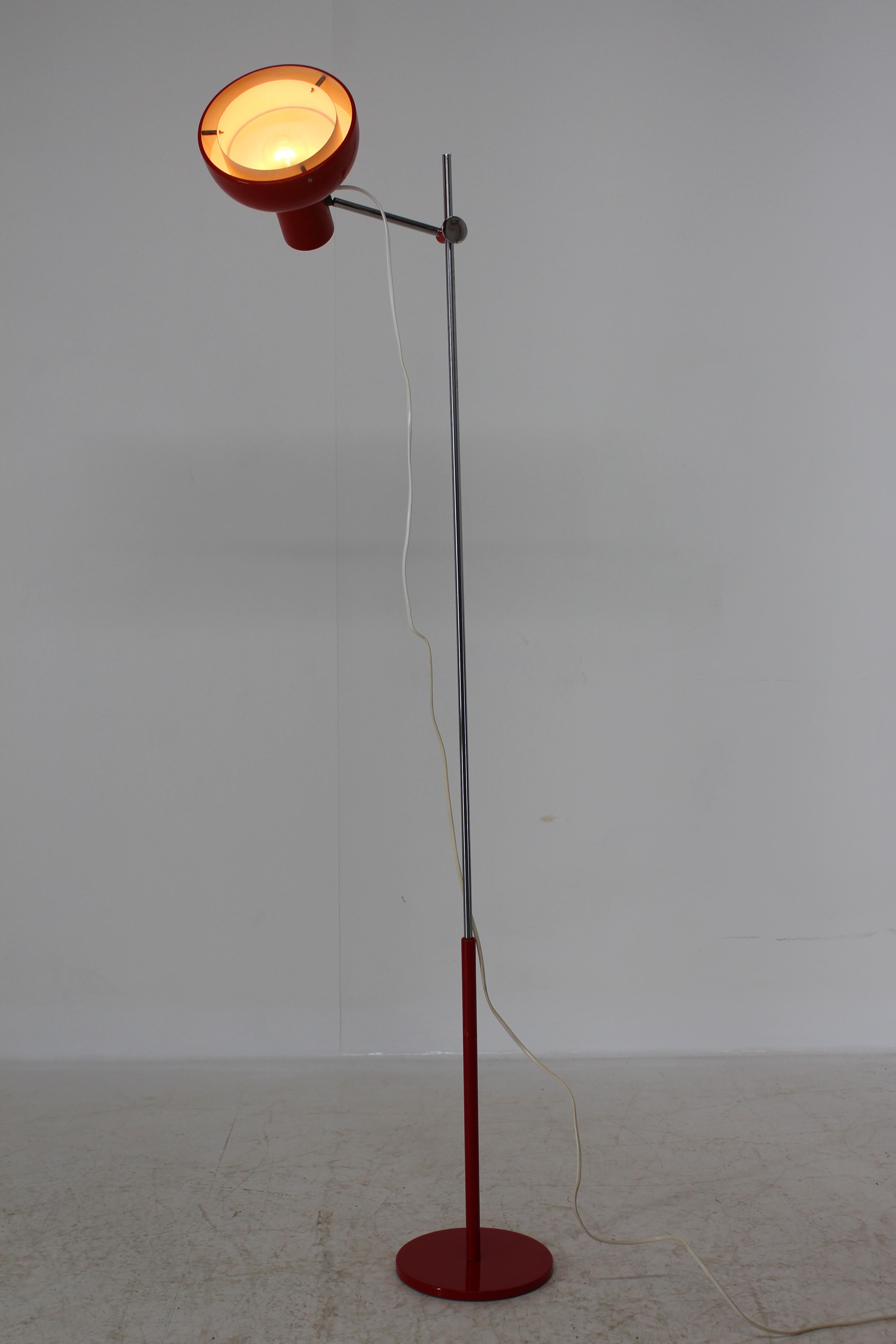Czech Midcentury Adjustable Floor Lamp Napako, Josef Hůrka, 1960s