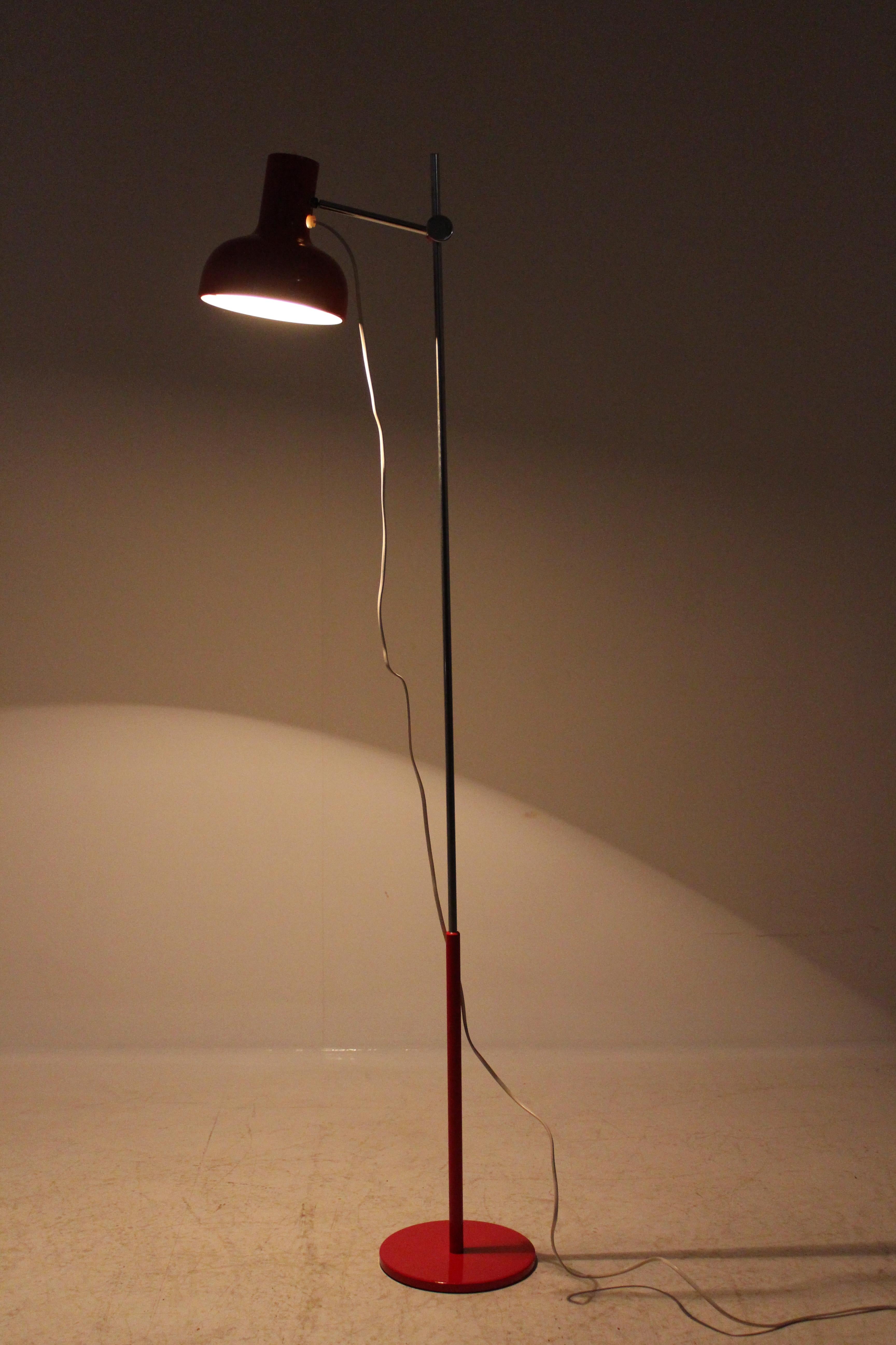 Midcentury Adjustable Floor Lamp Napako, Josef Hůrka, 1960s In Good Condition In Praha, CZ