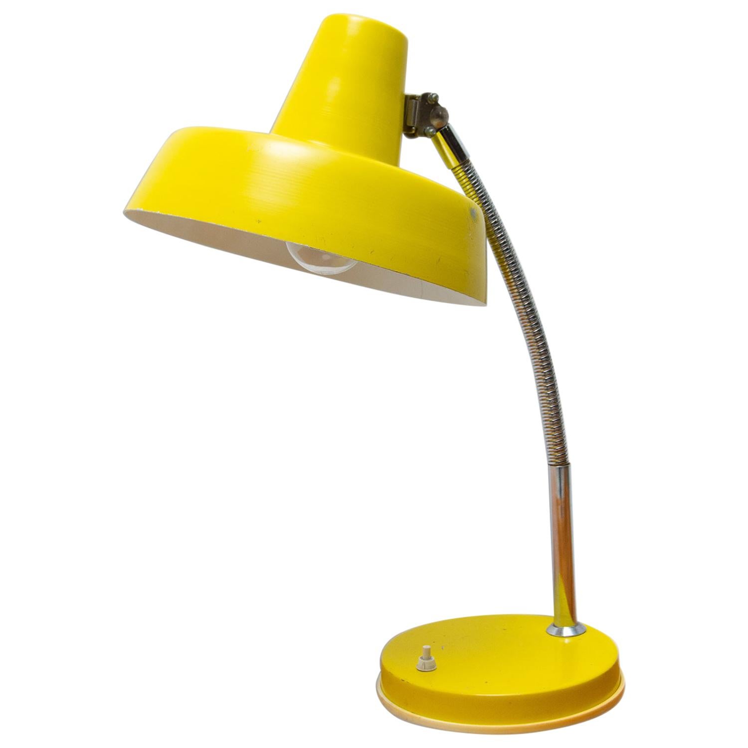 Midcentury Adjustable Gooseneck Desk Lamp, 1950s For Sale