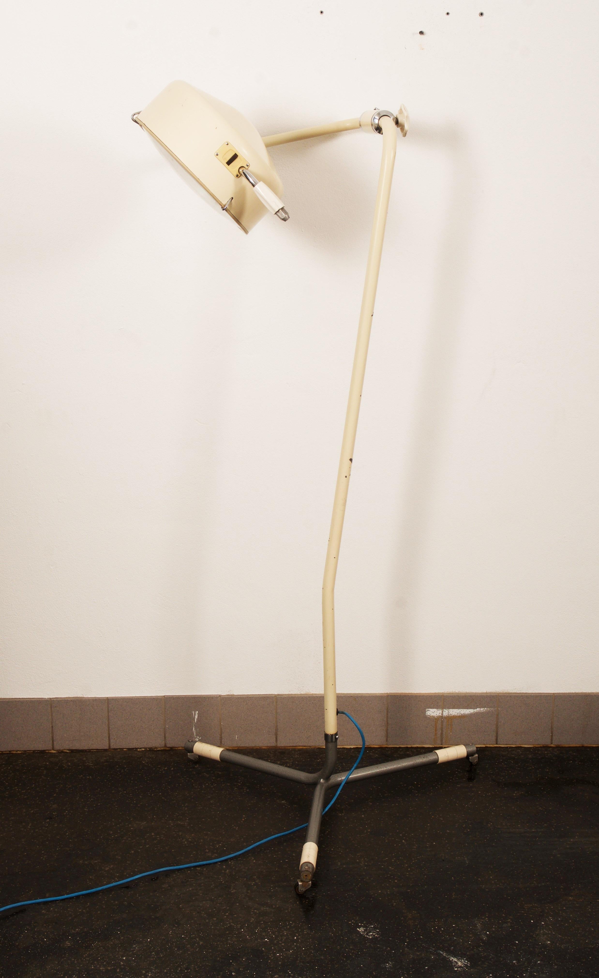 Midcentury Adjustable Industrial Medical Floor Lamp For Sale 4