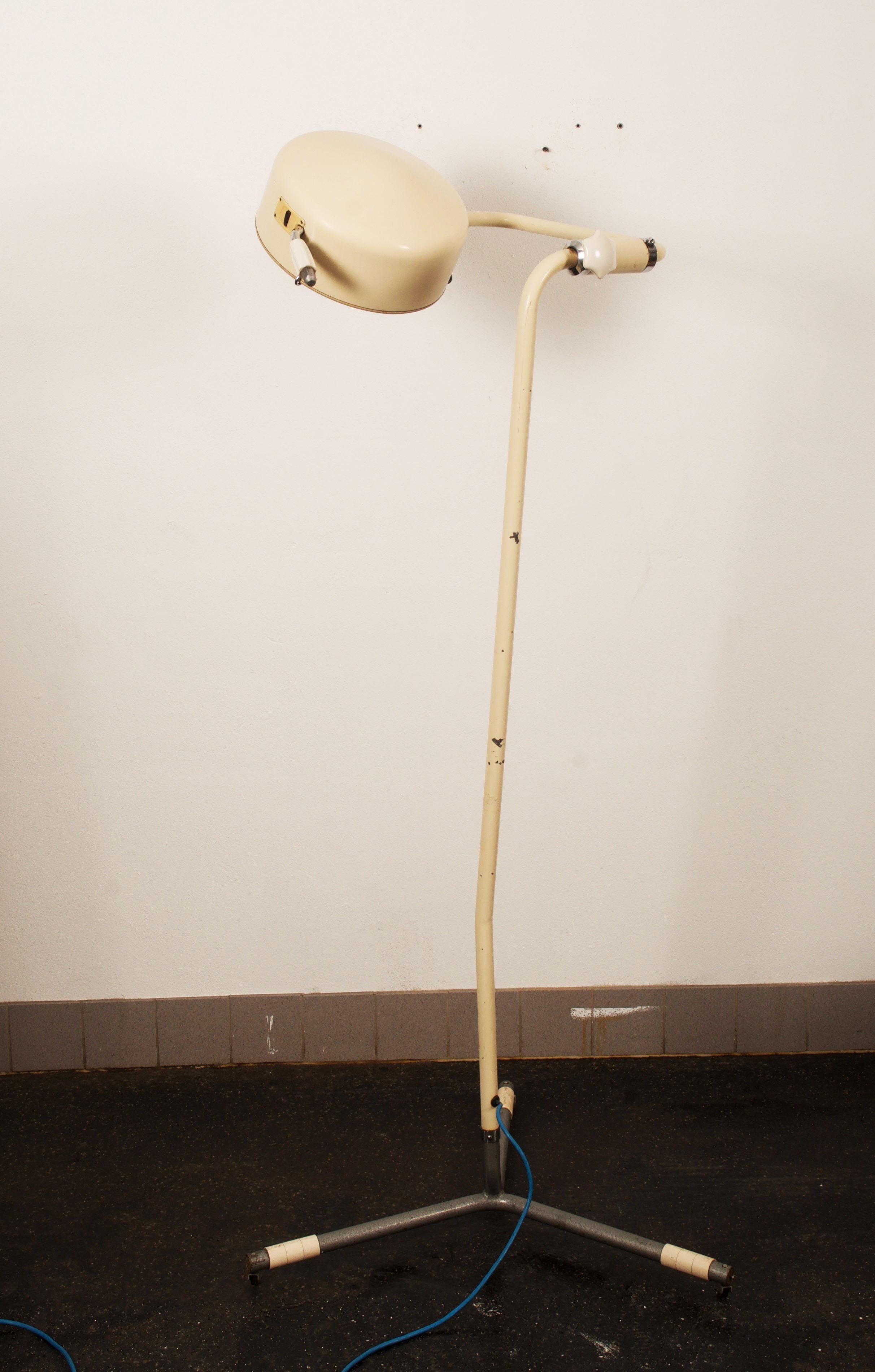 Czech Midcentury Adjustable Industrial Medical Floor Lamp For Sale