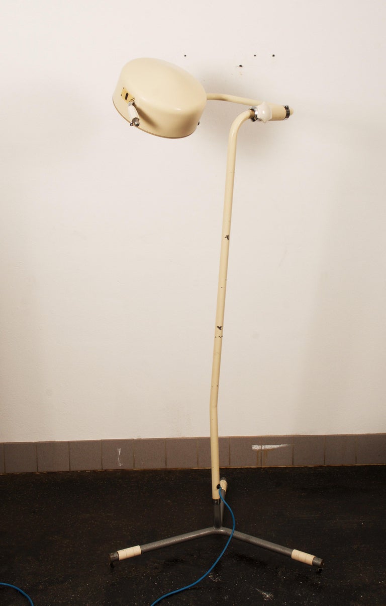 Midcentury Adjustable Industrial Medical Floor Lamp For Sale at 1stDibs