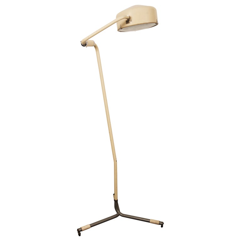 Midcentury Adjustable Industrial Medical Floor Lamp For Sale at 1stDibs