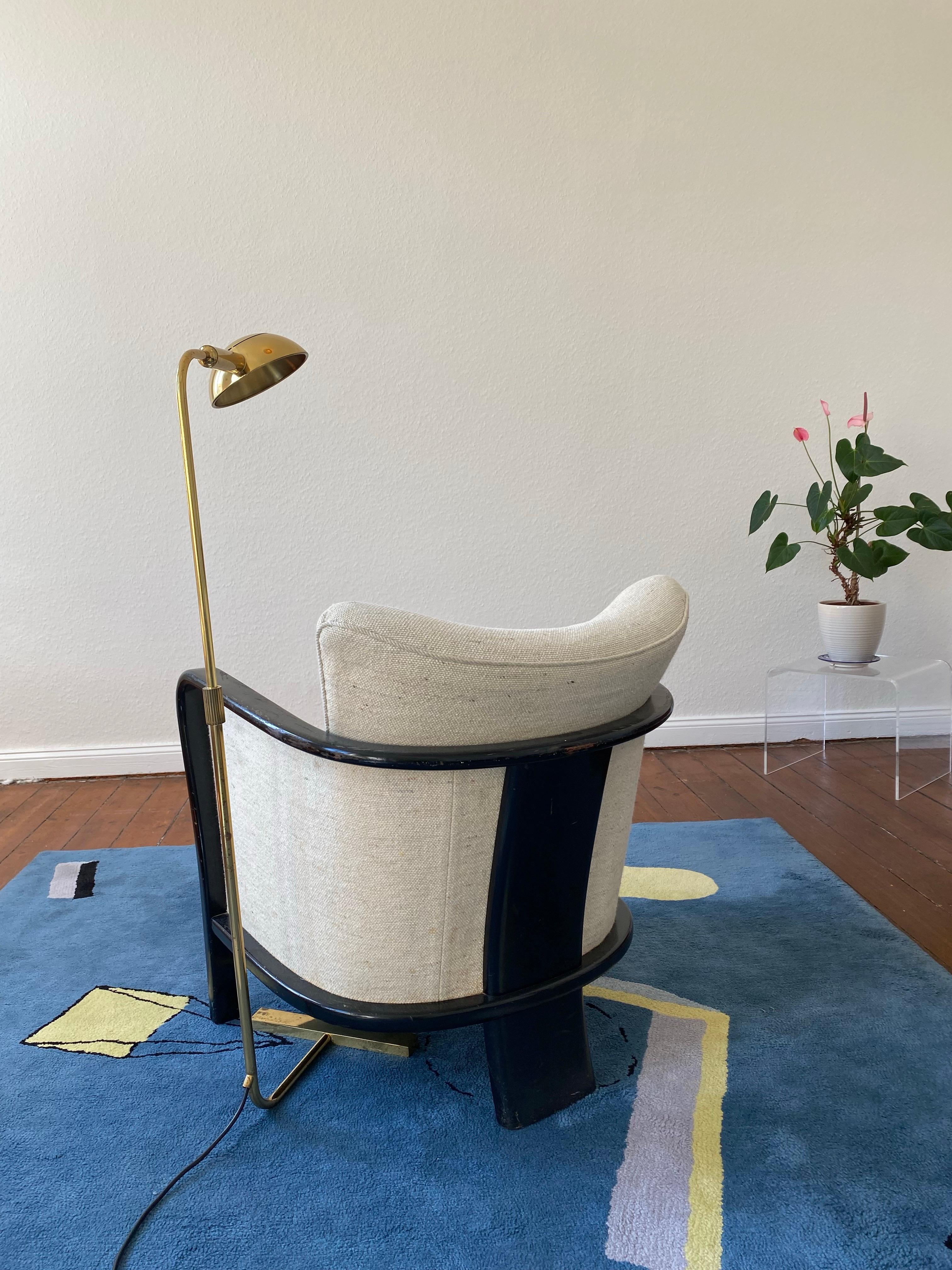 Midcentury  Lampe de lecture réglable en laiton doré par Florian Schulz en vente 3