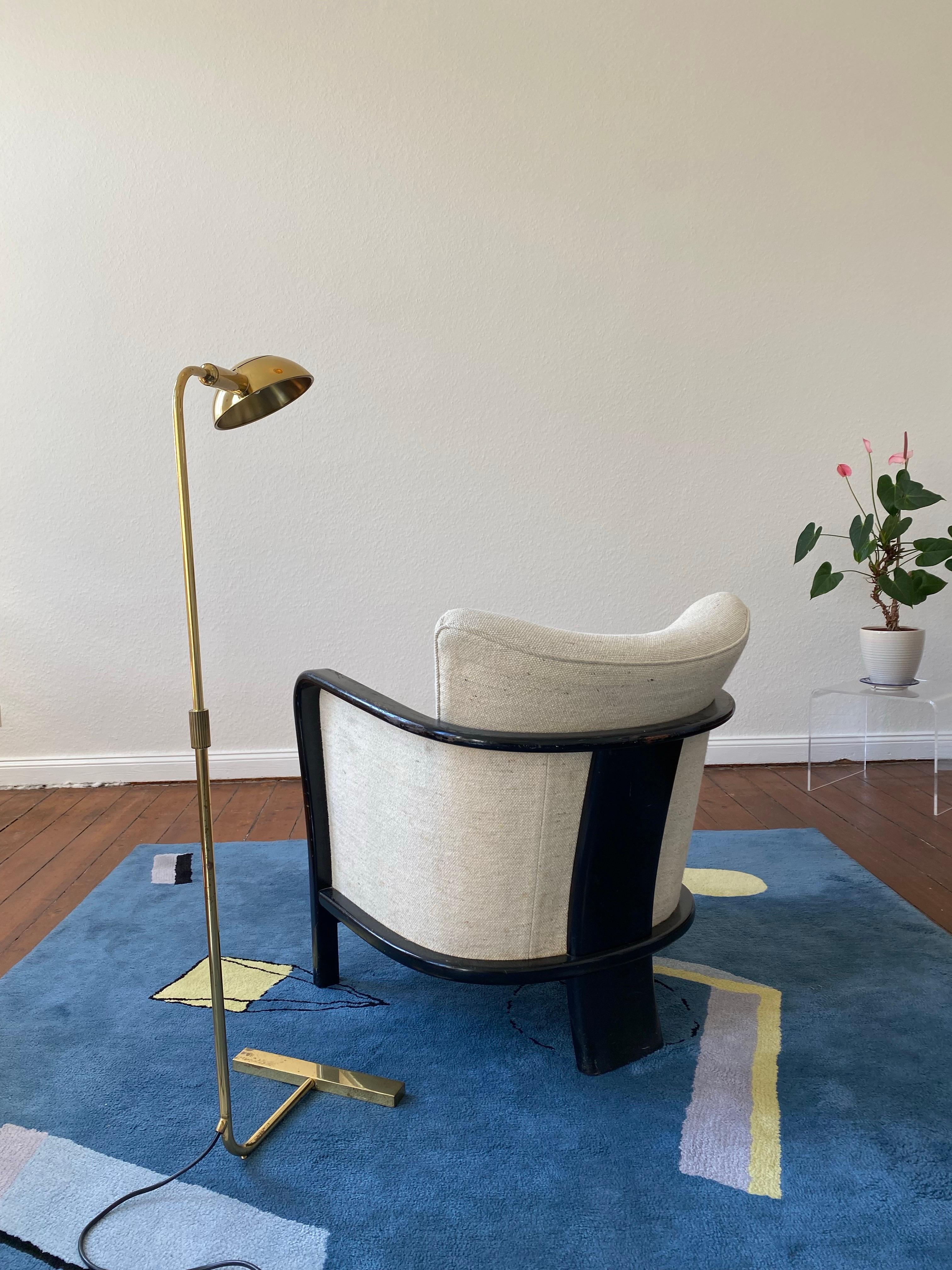 Midcentury  Lampe de lecture réglable en laiton doré par Florian Schulz en vente 9
