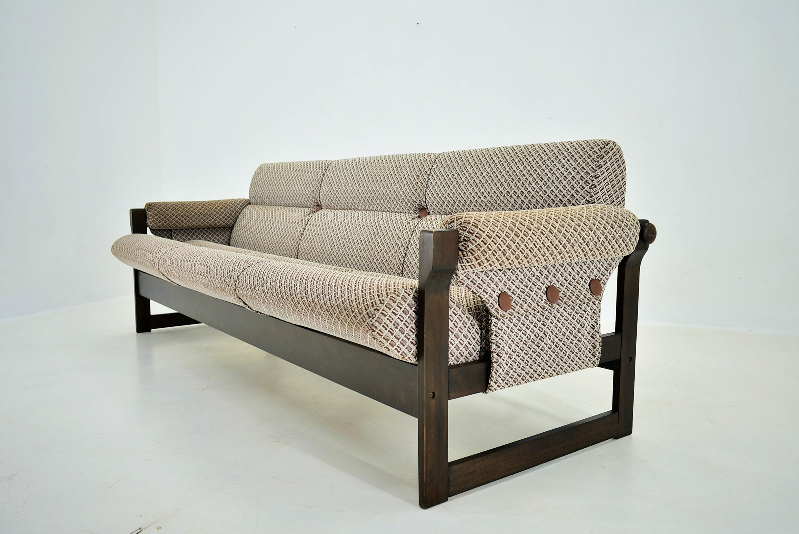 Fabric Midcentury Adjustable Sofa, 1970s