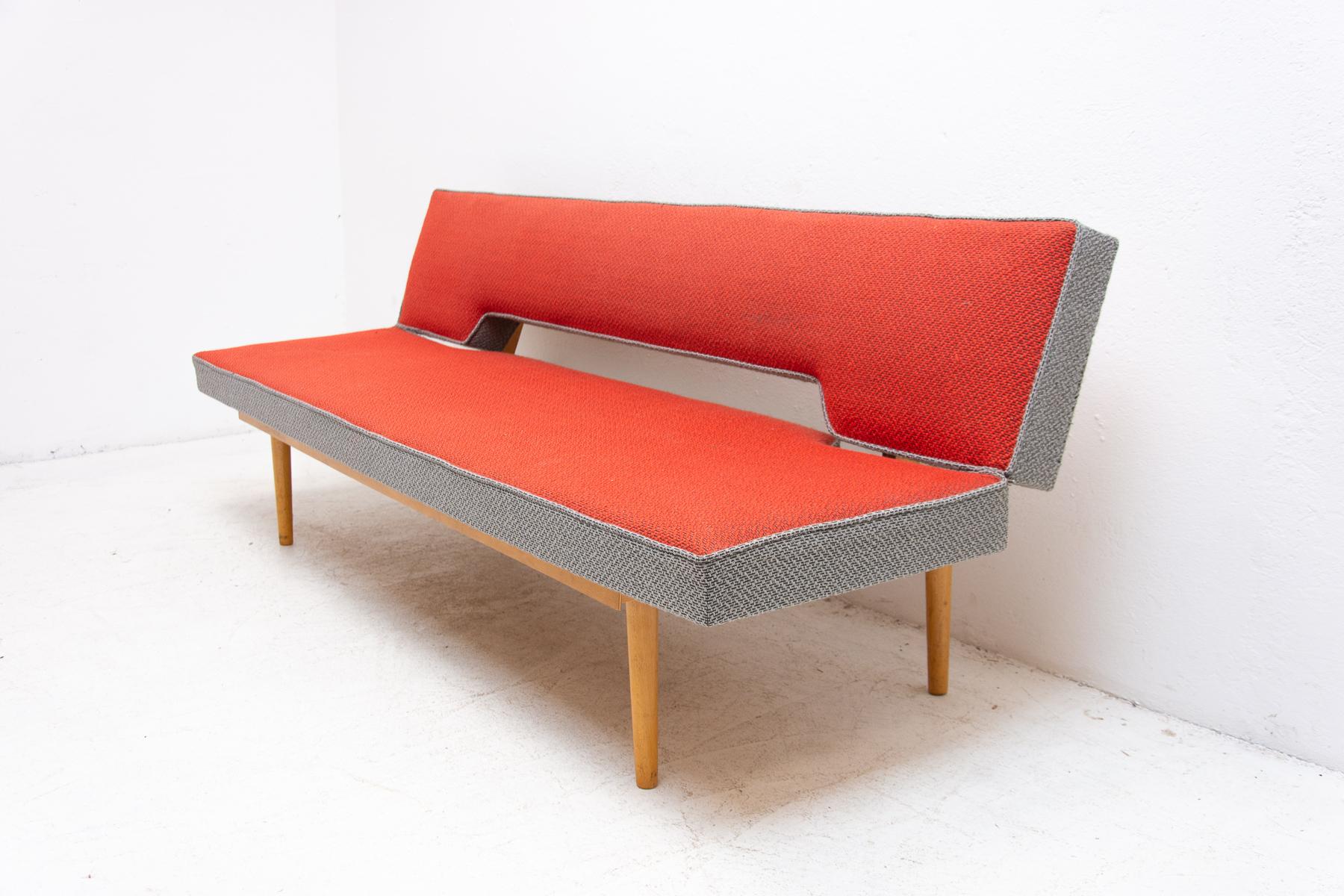 Midcentury Adjustable Sofa Bench by Miroslav Navrátil, 1960s, Czechoslovakia 1