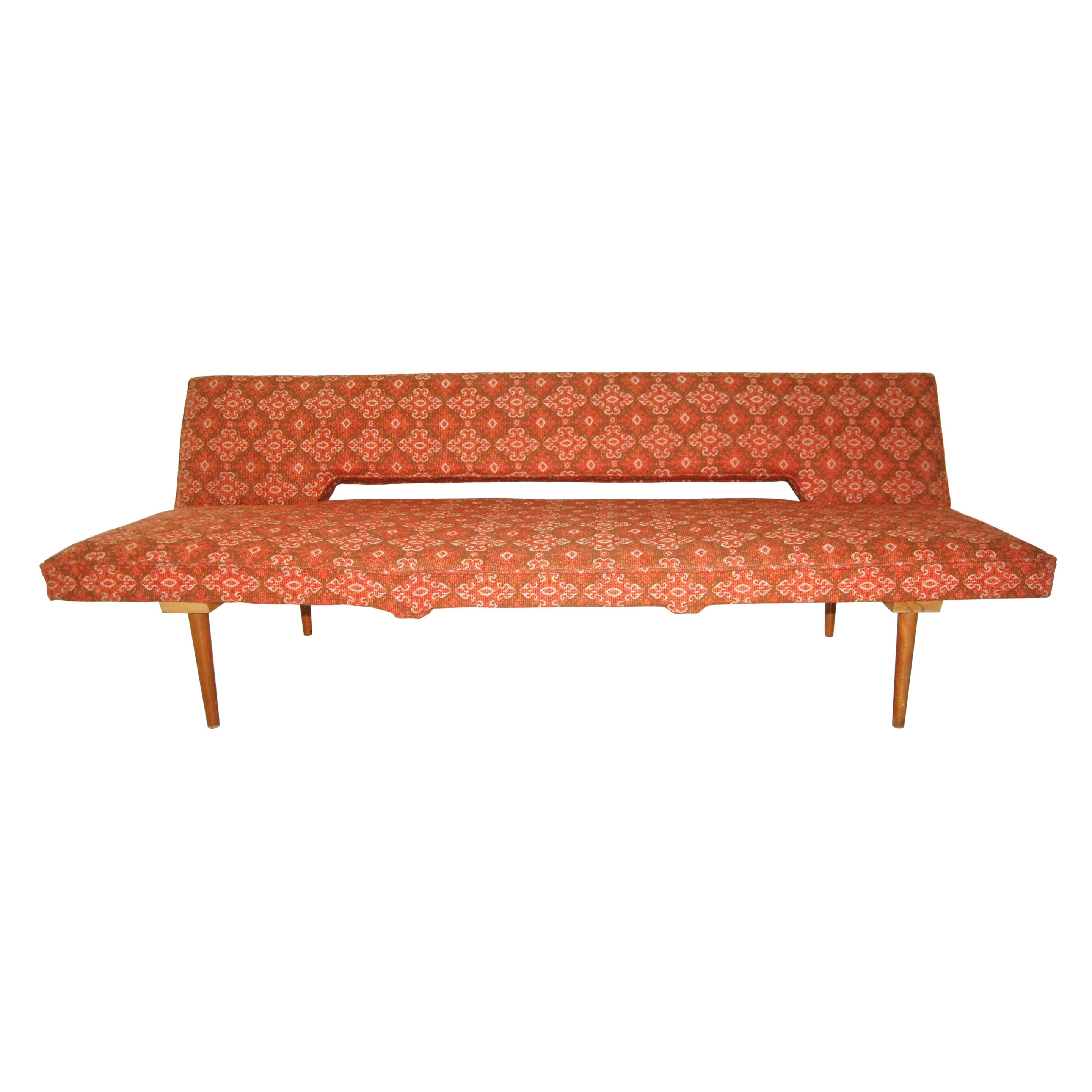 Midcentury adjustable sofa-bench by Miroslav Navrátil, 1960s, Czechoslovakia