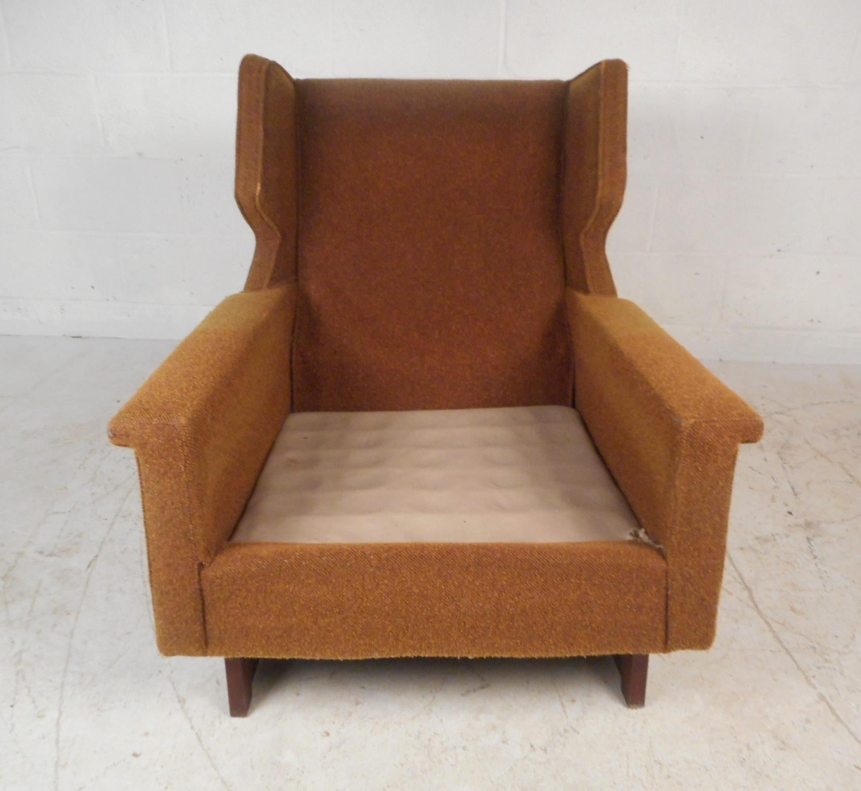 Late 20th Century Midcentury Adrian Pearsall Style Lounge Chair and Ottoman by Weiland
