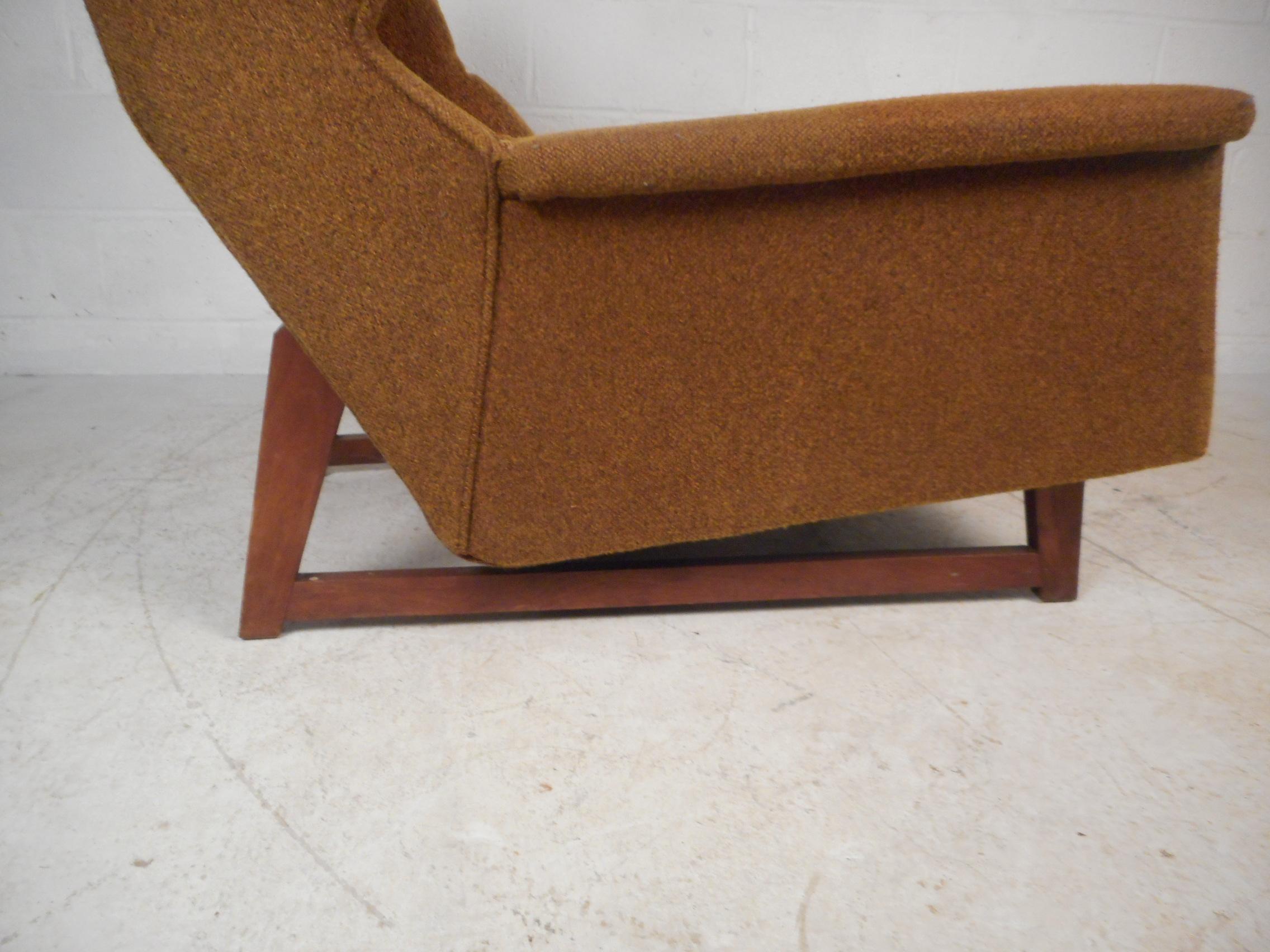 Upholstery Midcentury Adrian Pearsall Style Lounge Chair and Ottoman by Weiland