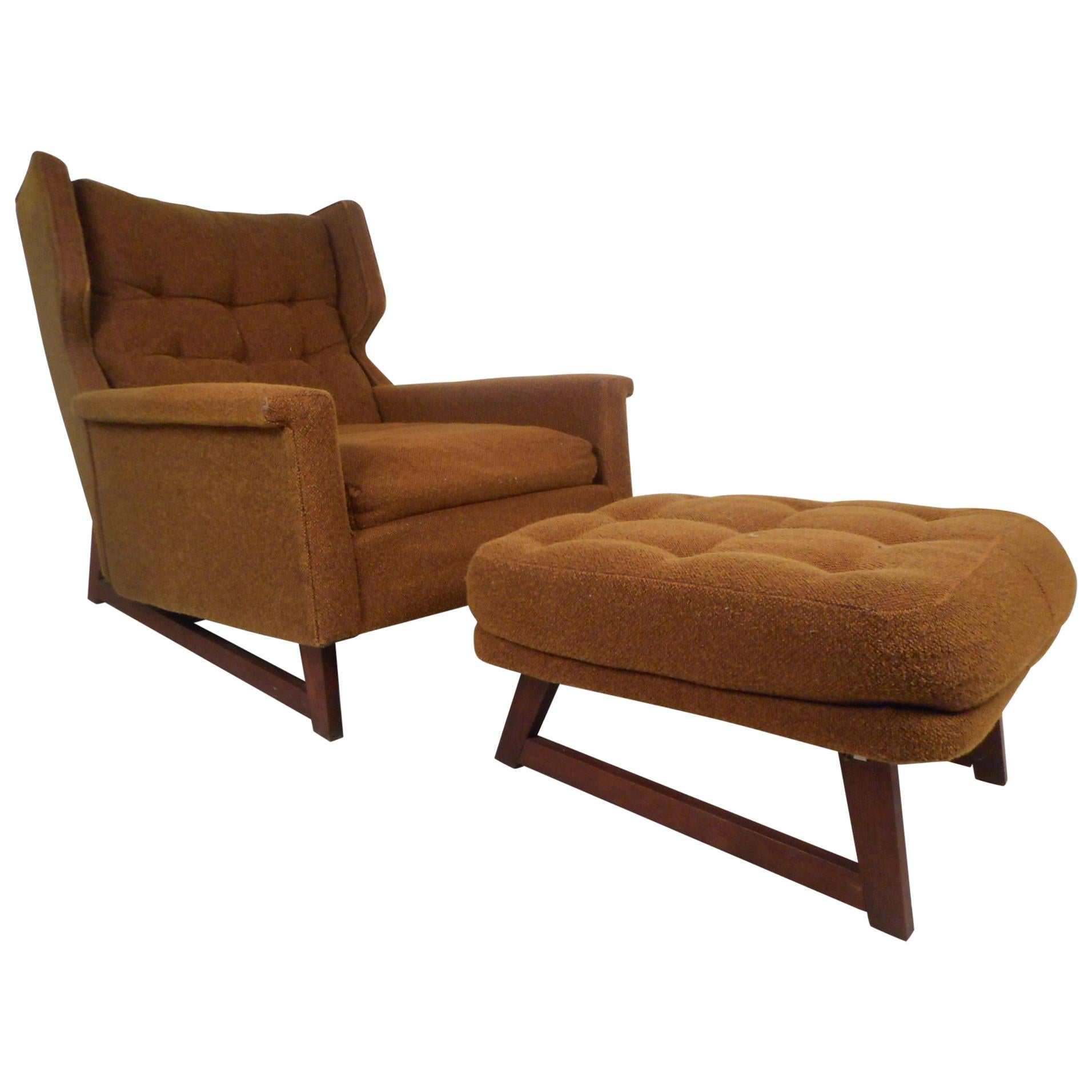 Midcentury Adrian Pearsall Style Lounge Chair and Ottoman by Weiland
