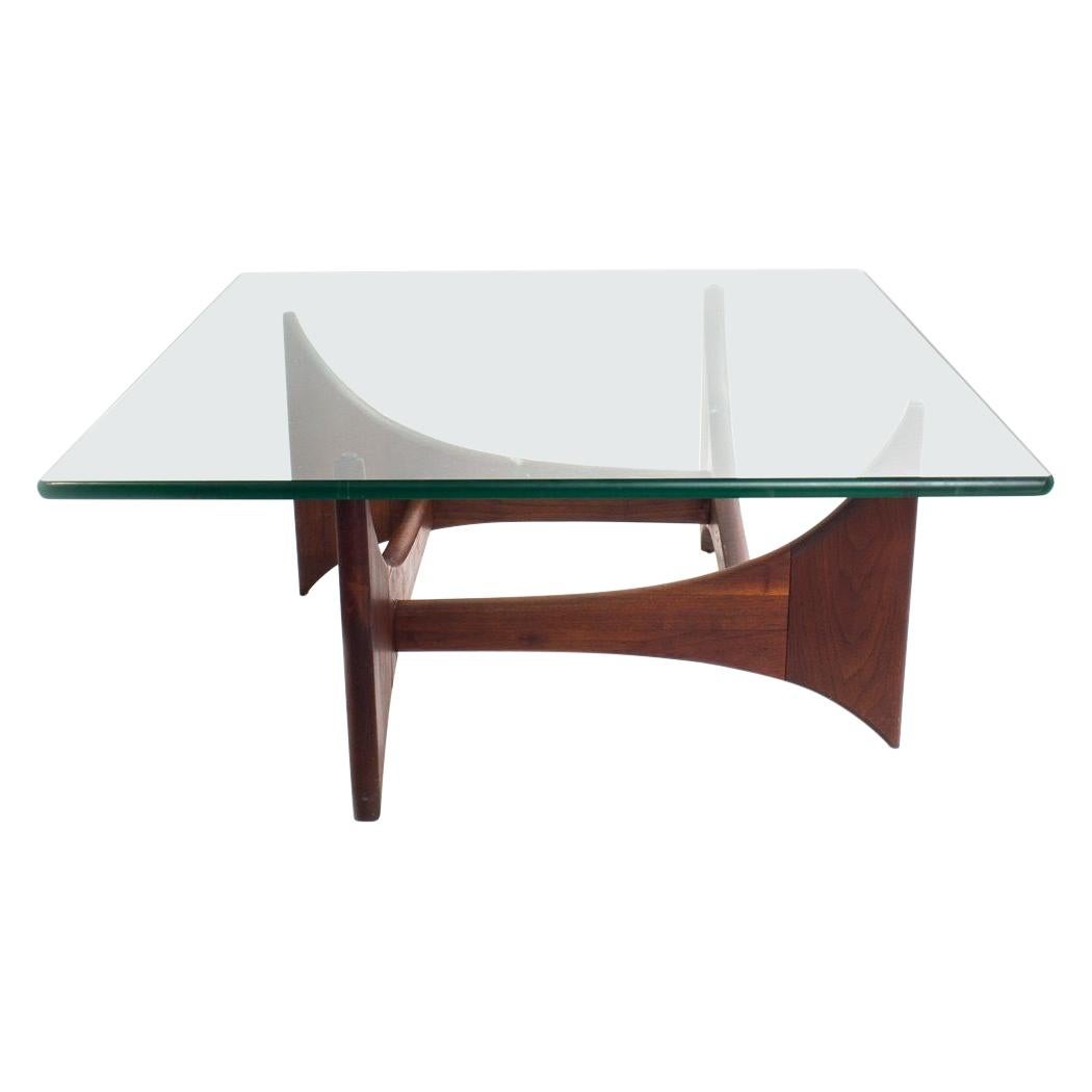 Midcentury Adrian Pearsall Walnut and Glass Coffee Table
