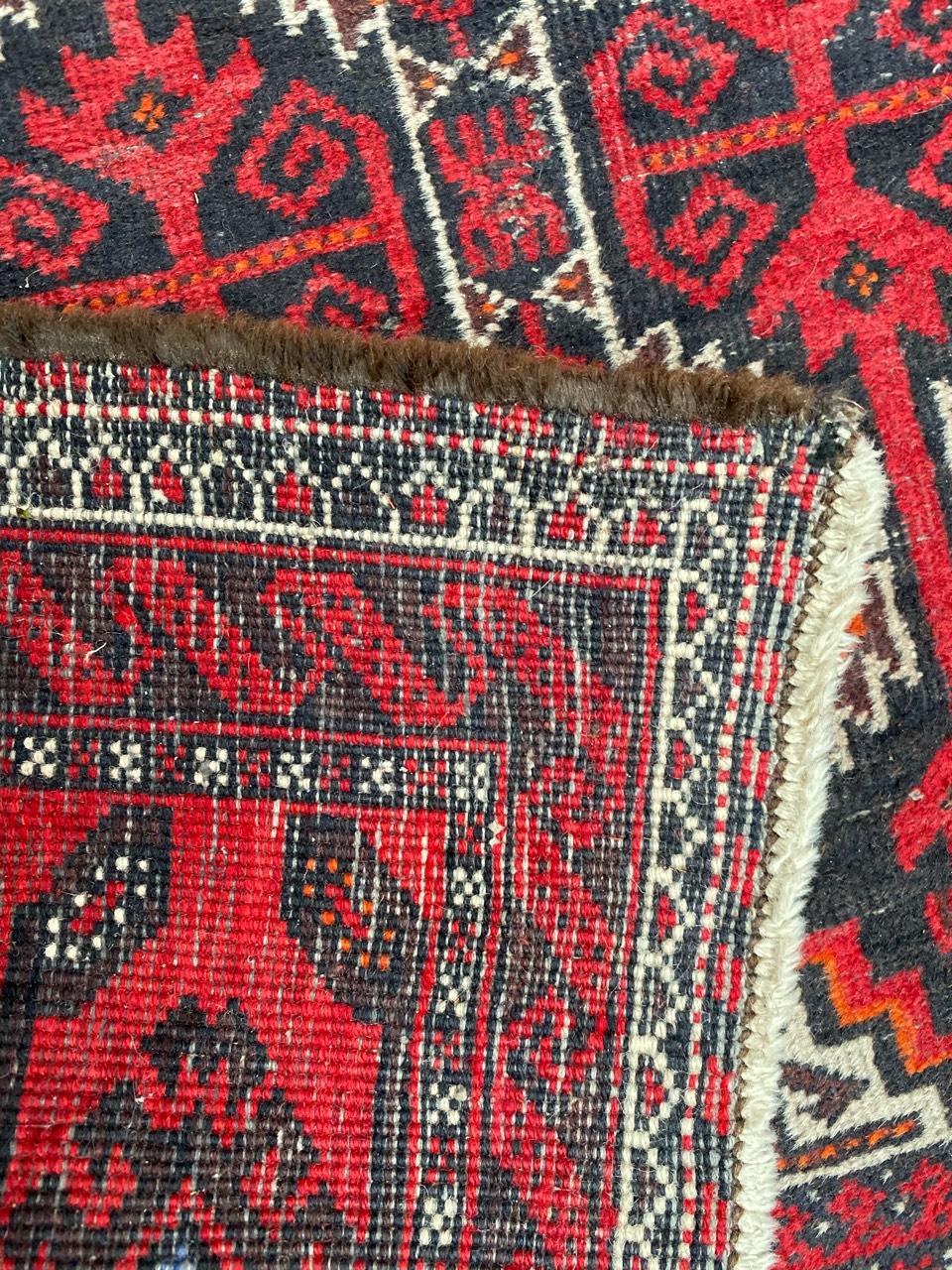 Bobyrug’s Midcentury Afghan Balutch Rug For Sale 3