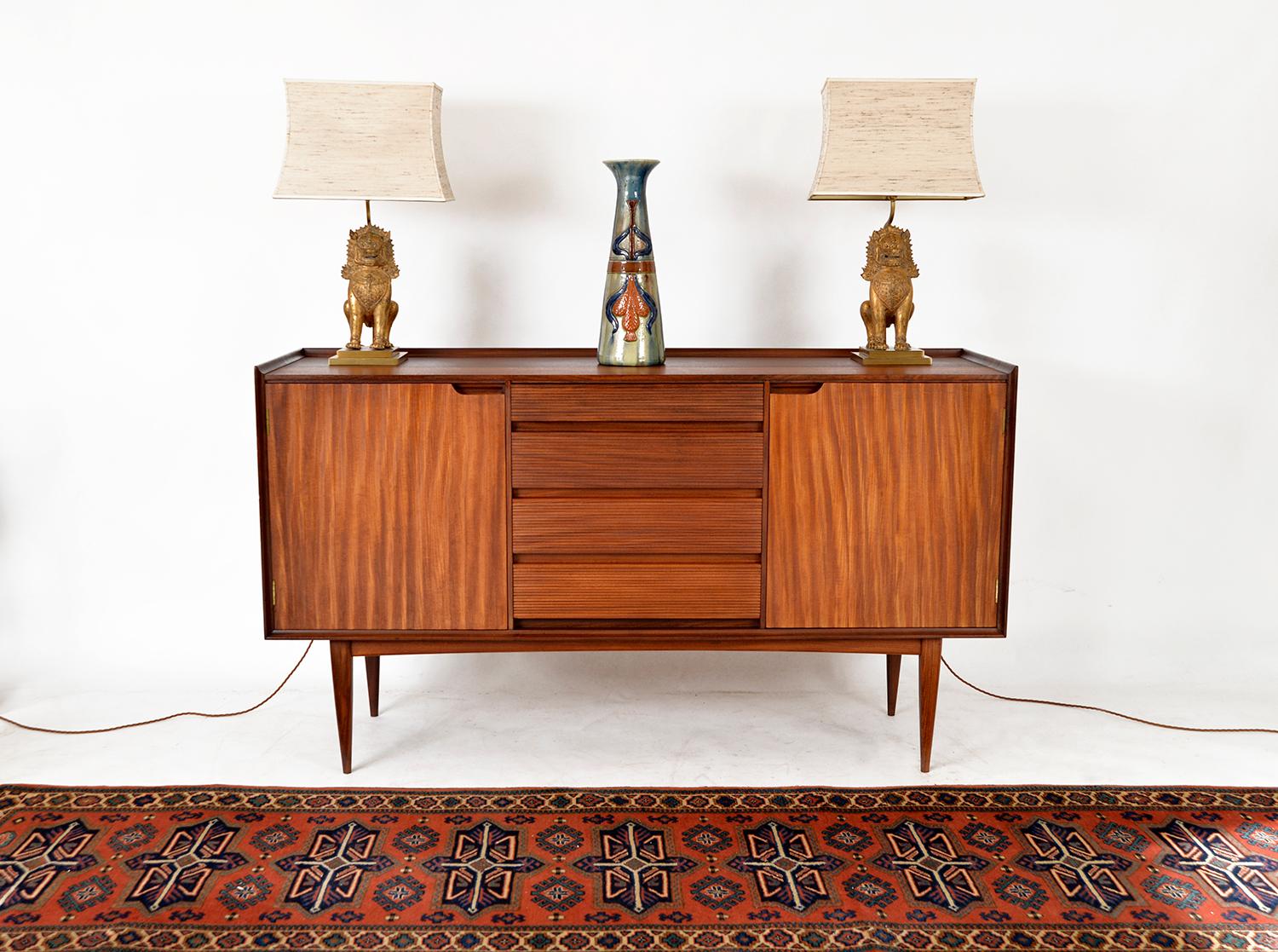 Midcentury Afrormosia Sideboard Richard Hornby for Fyne Ladye Furniture England In Good Condition In Sherborne, Dorset