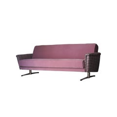 Midcentury after Eames Herman Miller Pink Velvet Pull Out American Sofa, 1960
