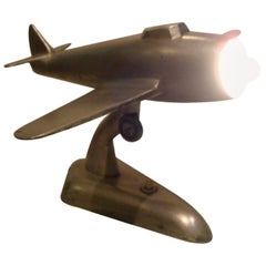 Midcentury Airplane Table Lamp / USA, 1940s
