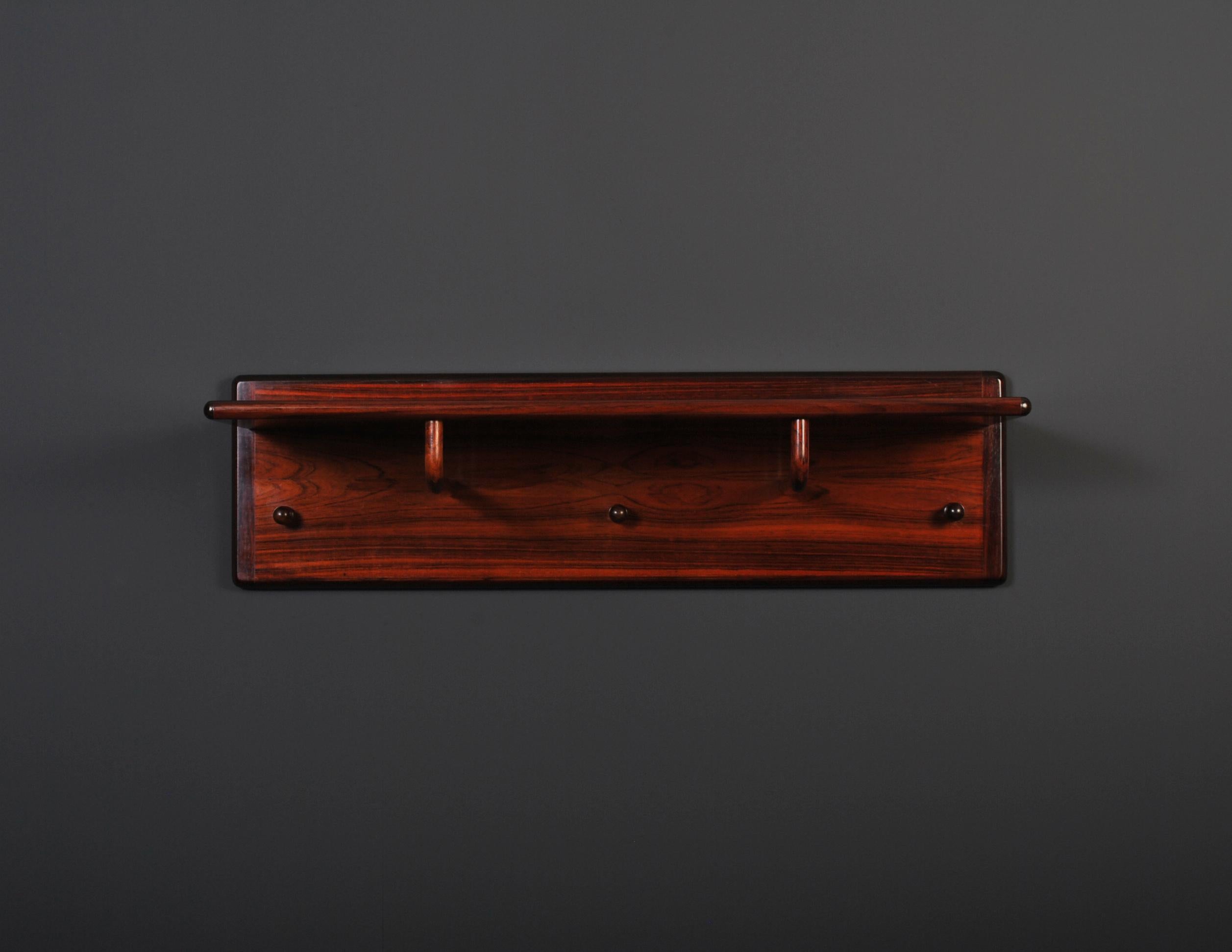 Midcentury Aksel Kjersgaard Rosewood Coat & Hat Rack In Good Condition In London, GB