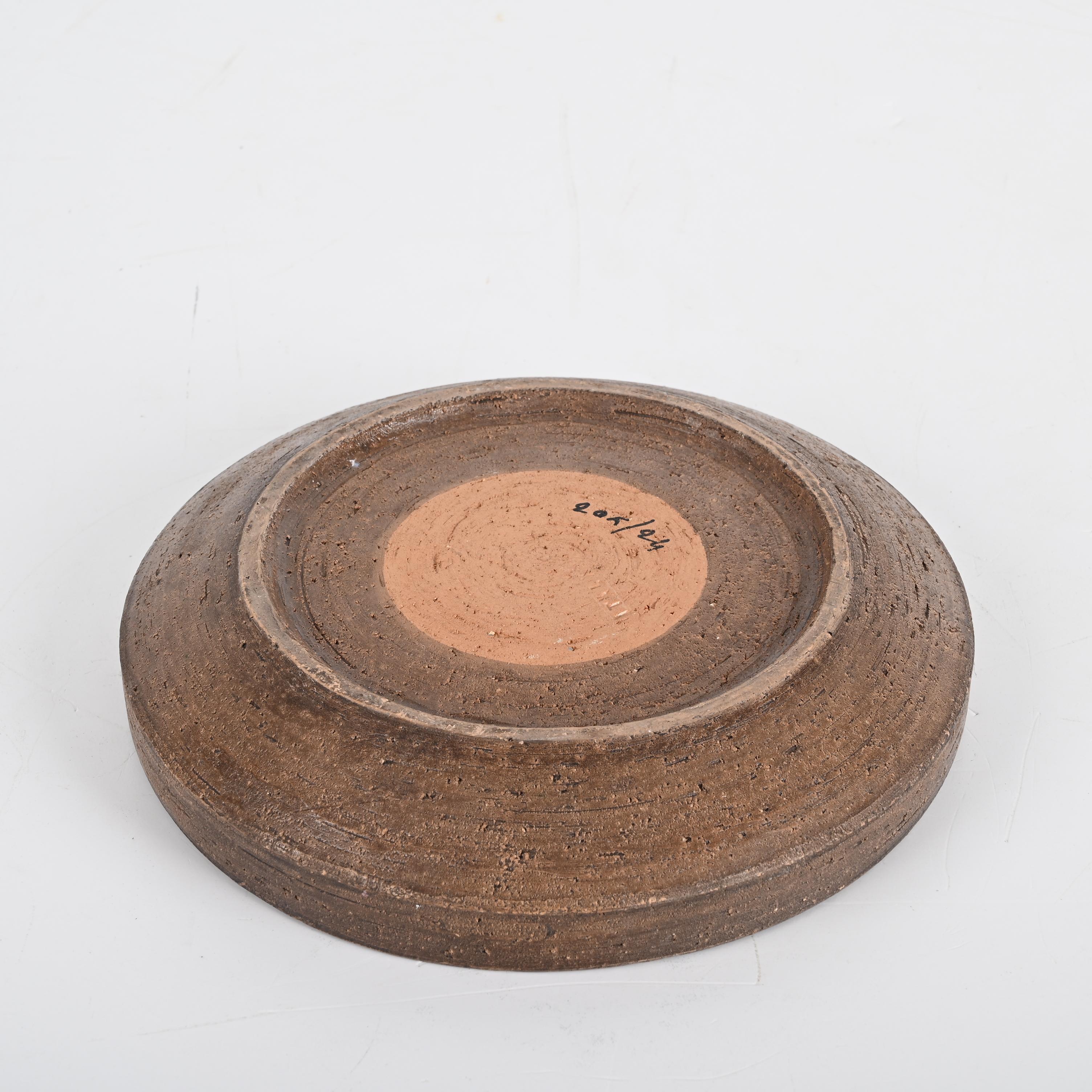 Centro de mesa italiano de cerámica azul de mediados de siglo Aldo Londi para Bitossi, años 60 en venta 2