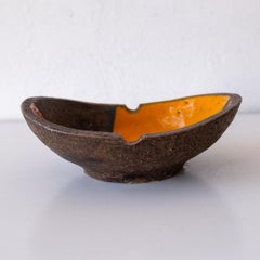 Mid-Century Aldo Londi for Bitossi Geometric Ceramic Ashtray, Italy, 1960s