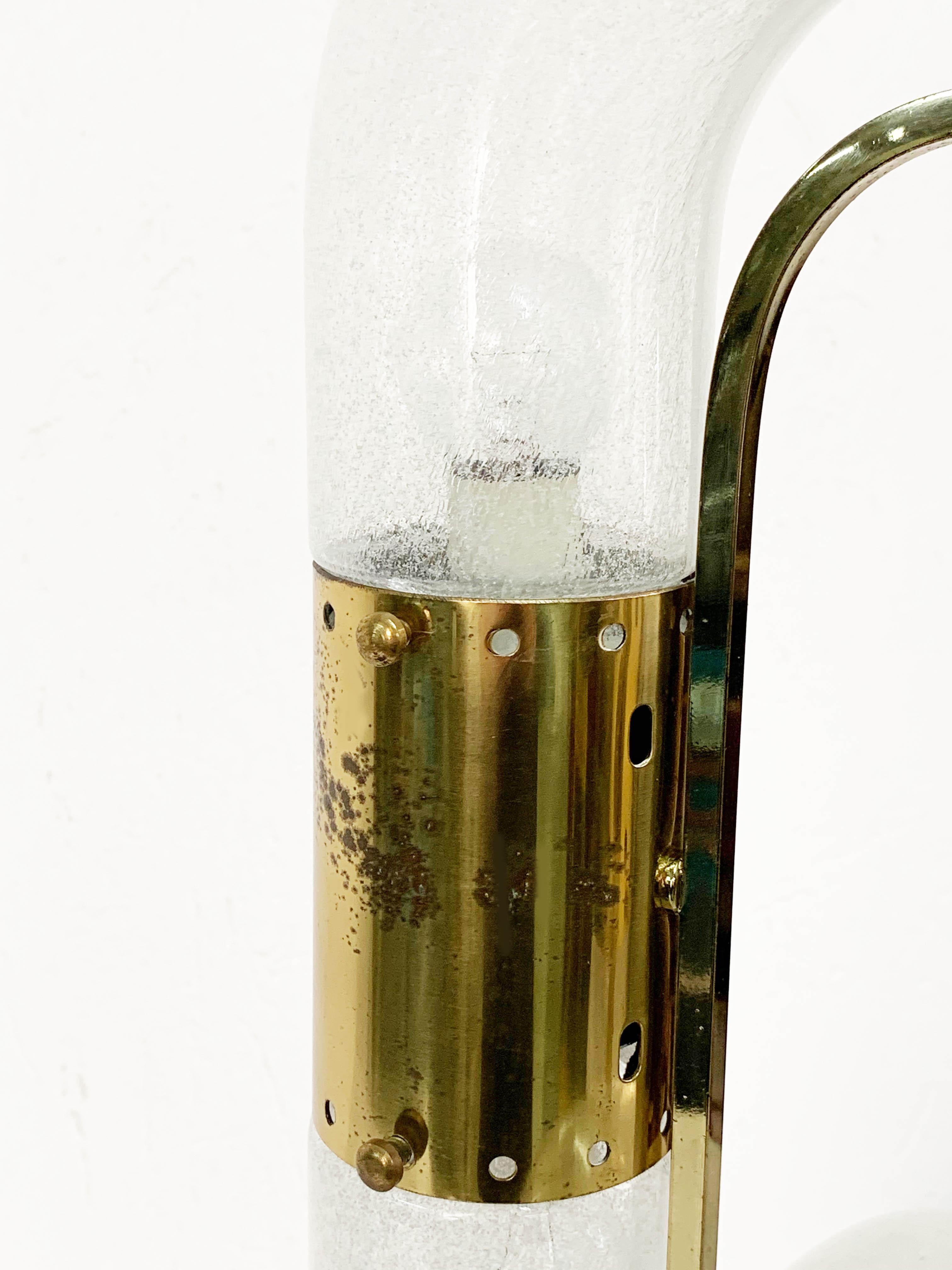 Midcentury Aldo Nason Murano Glass and Brass Italian Chandelier, Mazzega, 1970s 11