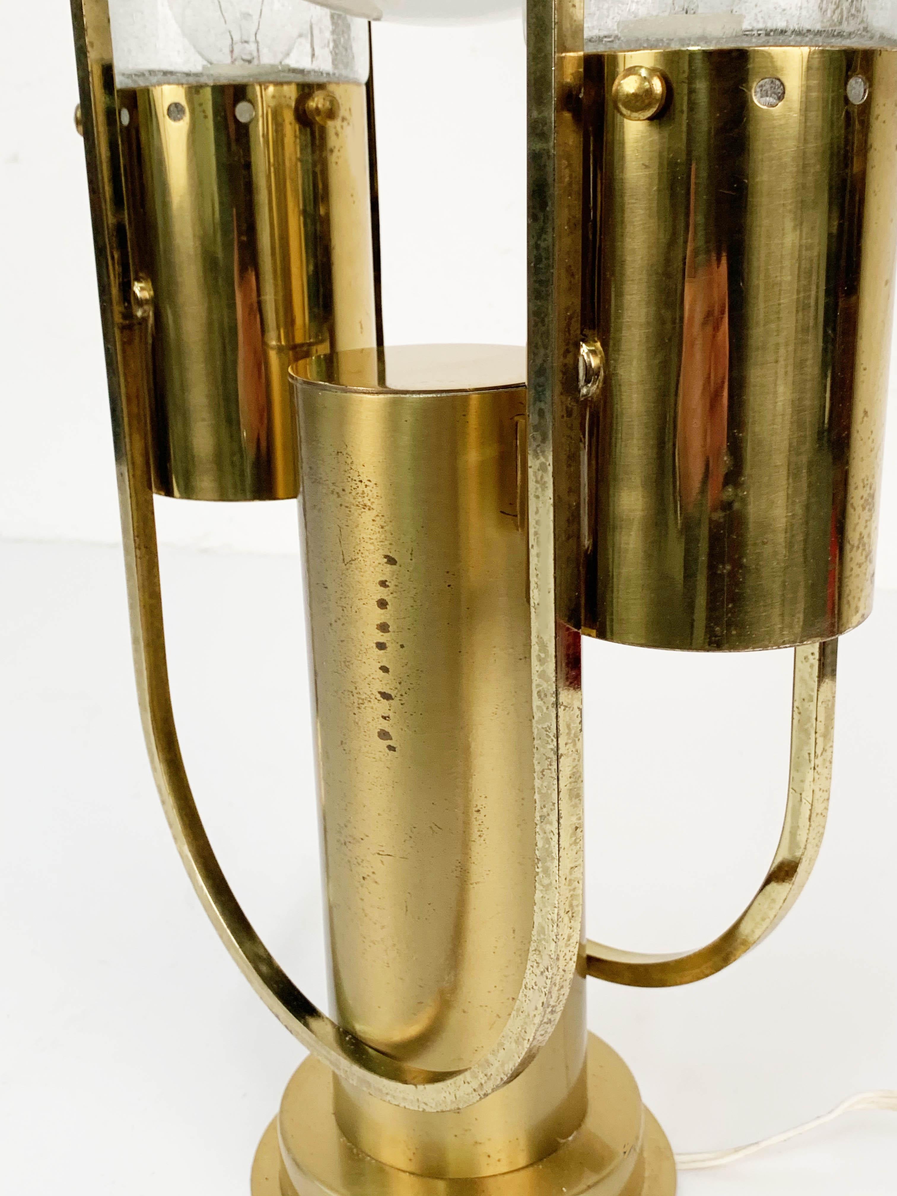 Midcentury Aldo Nason Murano Glass and Brass Italian Chandelier, Mazzega, 1970s 12