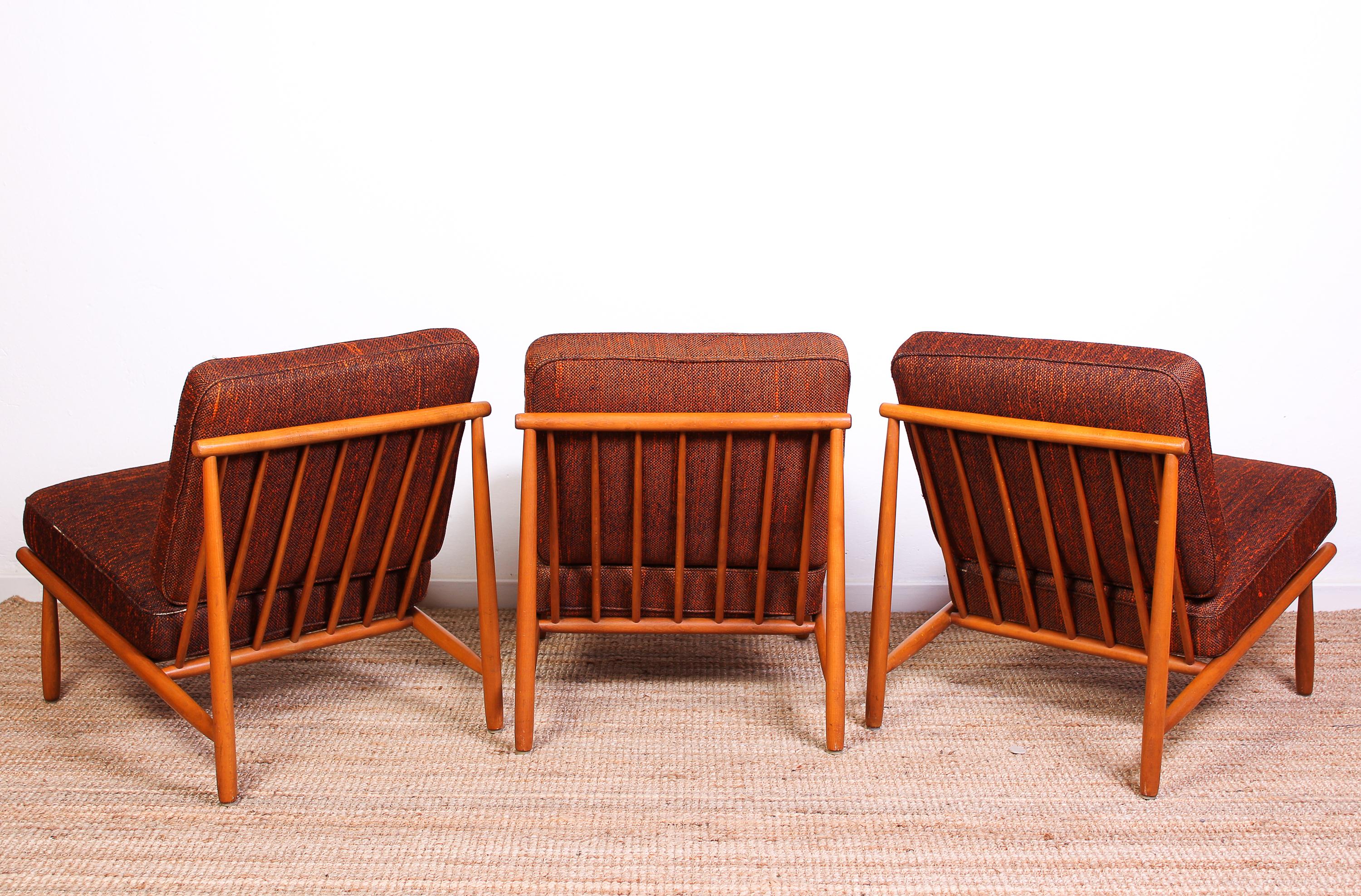 Swedish Midcentury Alf Svensson Easy Chairs by DUX, 1950s