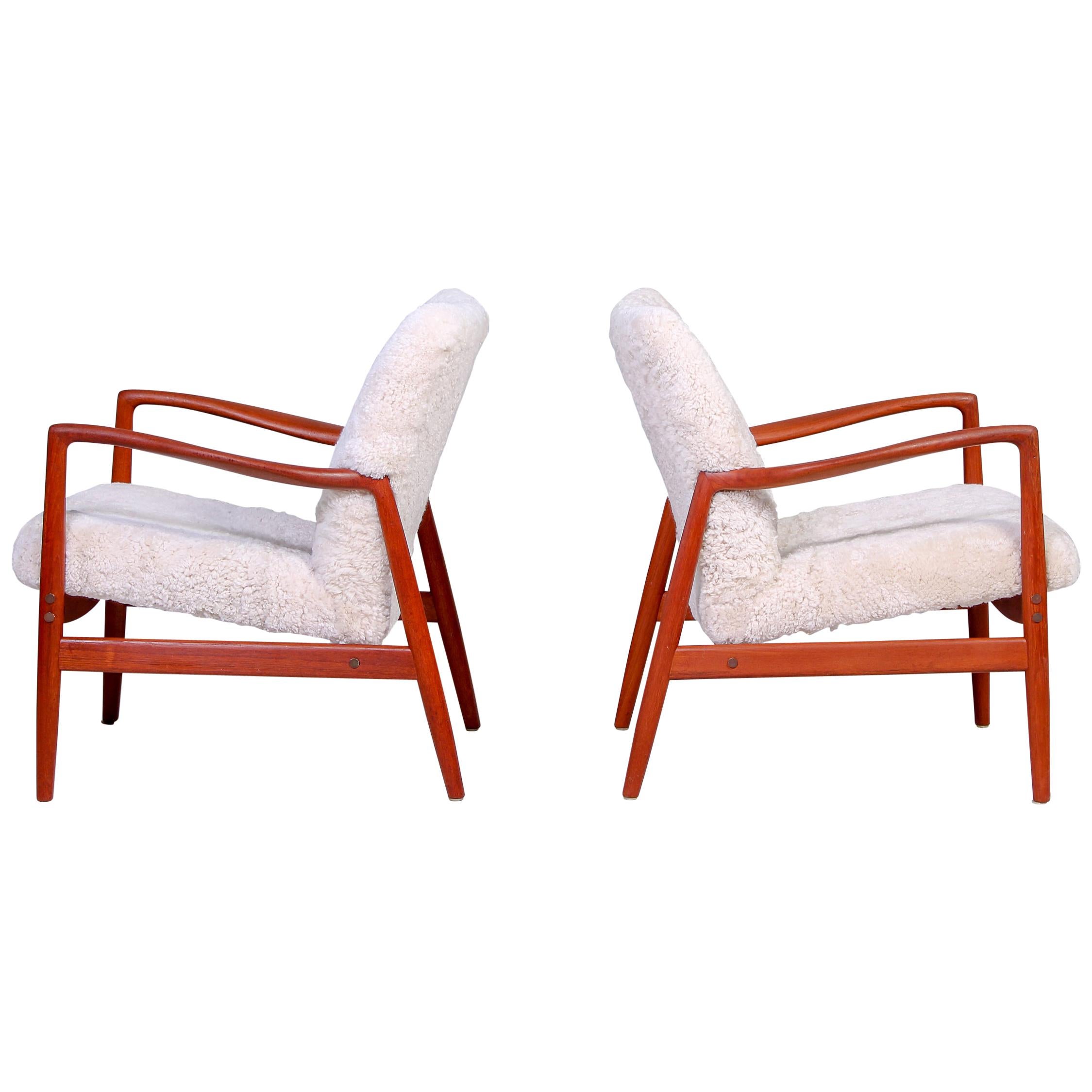 Midcentury Alf Svensson Easy Chairs for Bodafors, 1950s