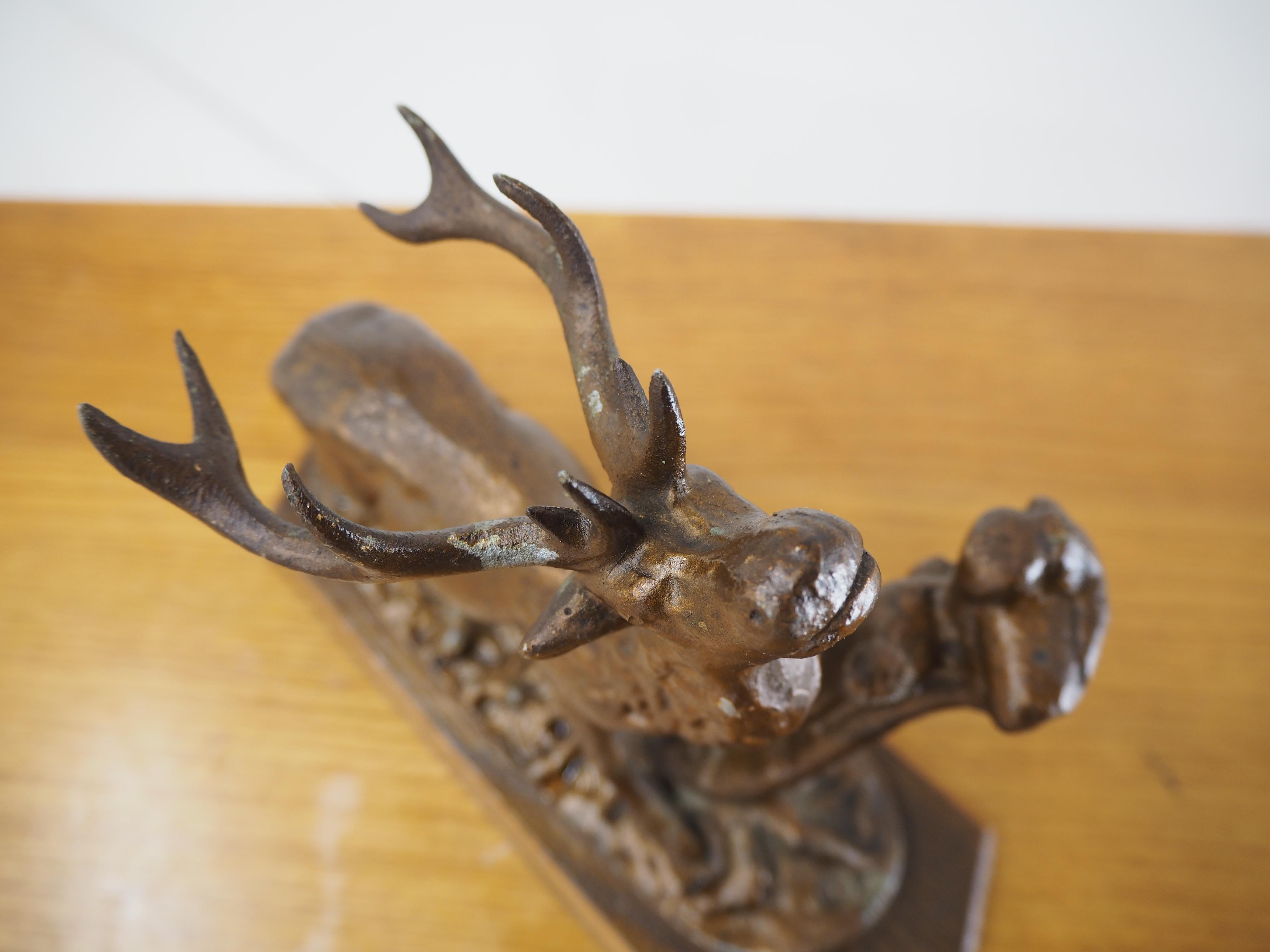 Midcentury Alloy Deer Sculpture, Czechoslovakia, 1960s For Sale 6