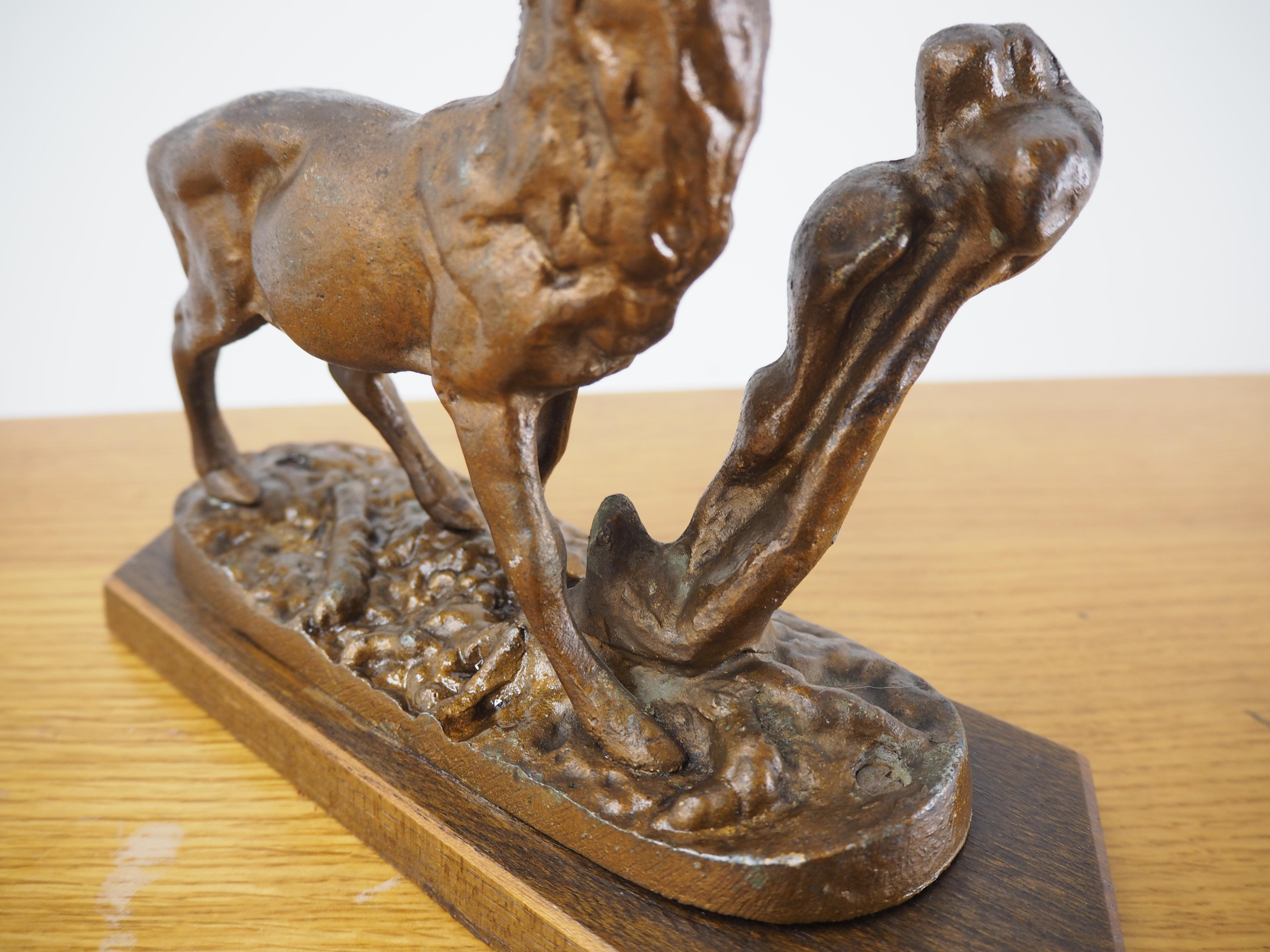 Midcentury Alloy Deer Sculpture, Czechoslovakia, 1960s For Sale 7