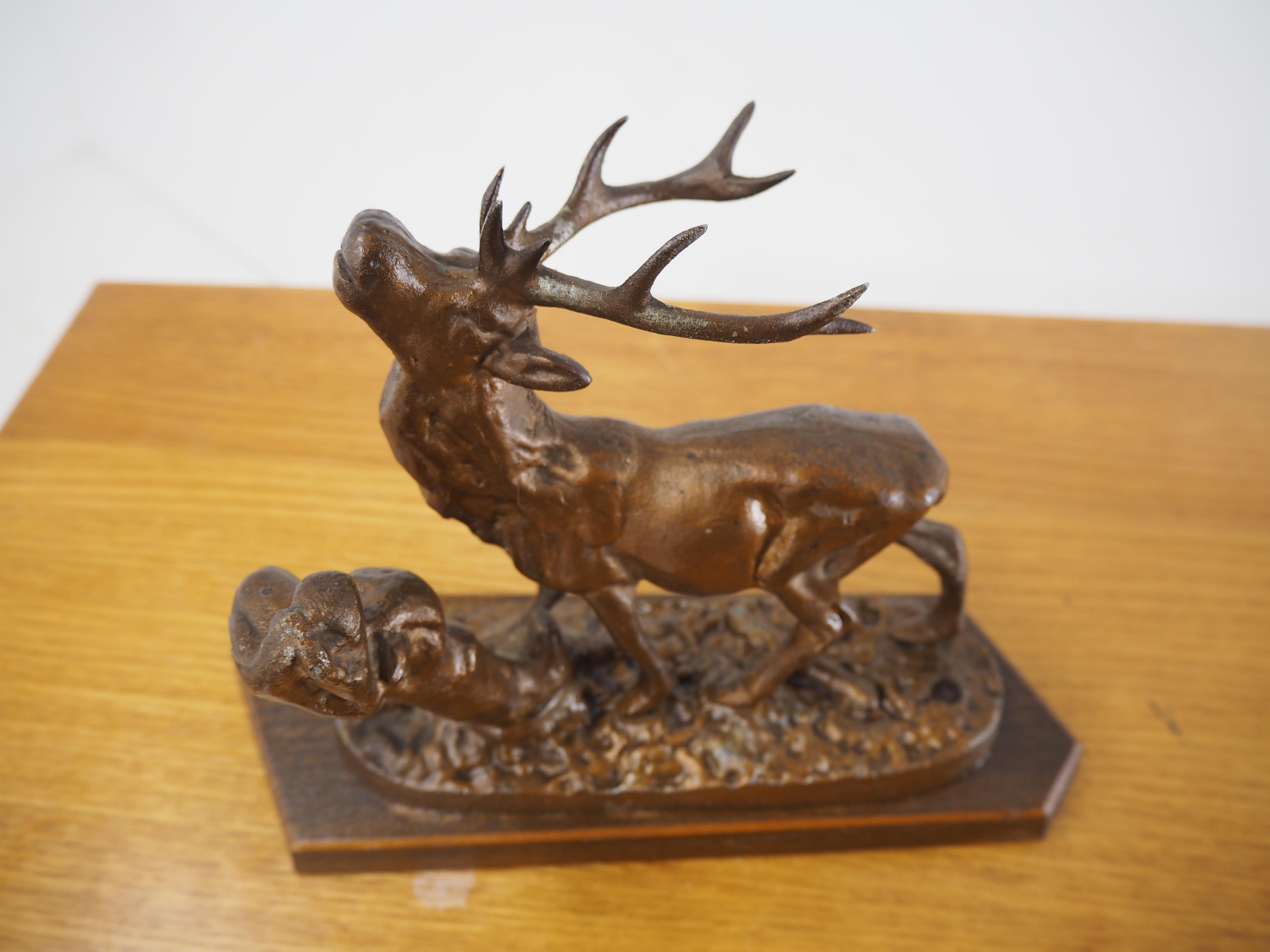 Midcentury Alloy Deer Sculpture, Czechoslovakia, 1960s For Sale 8