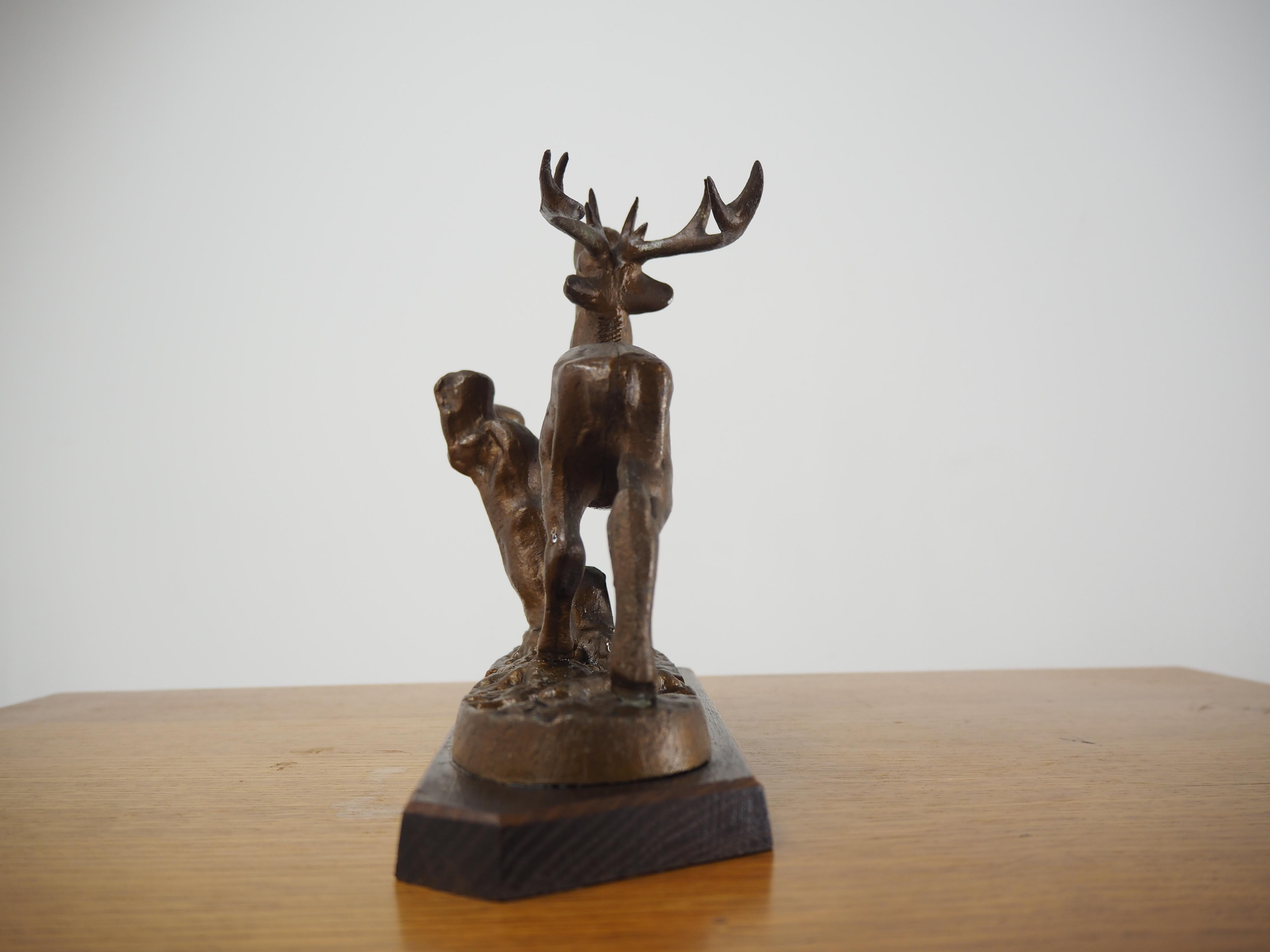 Midcentury Alloy Deer Sculpture, Czechoslovakia, 1960s For Sale 4