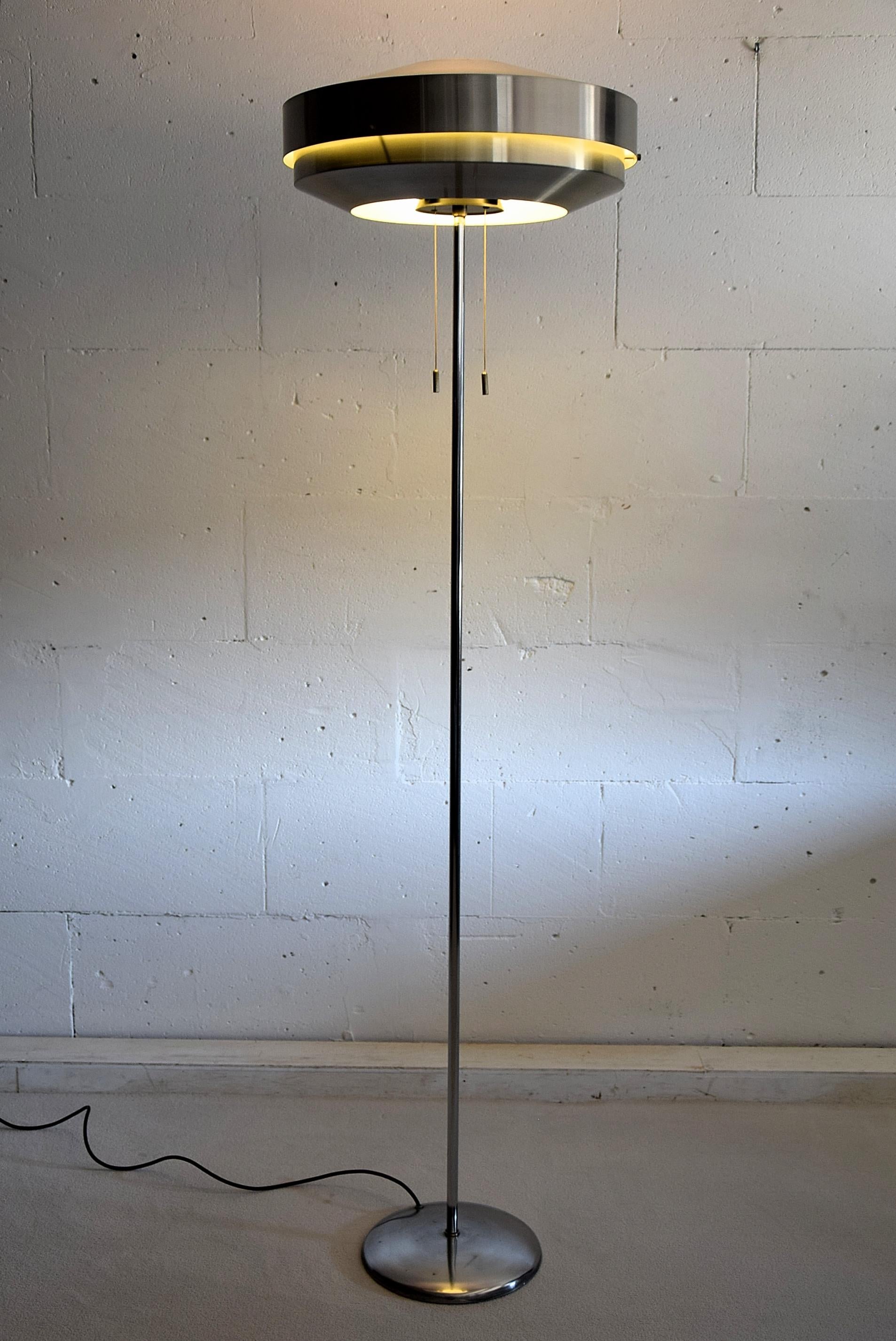 Dutch Mid-Century Metal Floor Lamp by Niek Hiemstra for Evolux